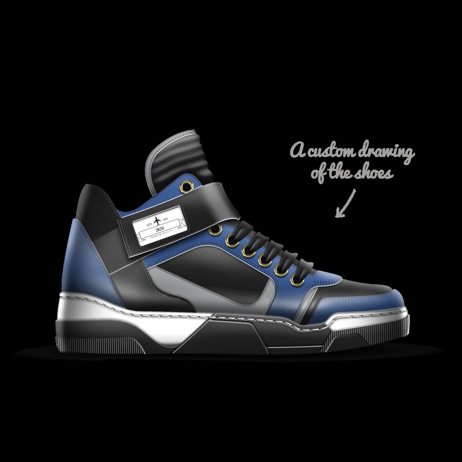 A Custom Shoe concept by Alonzo Bazemore Sr