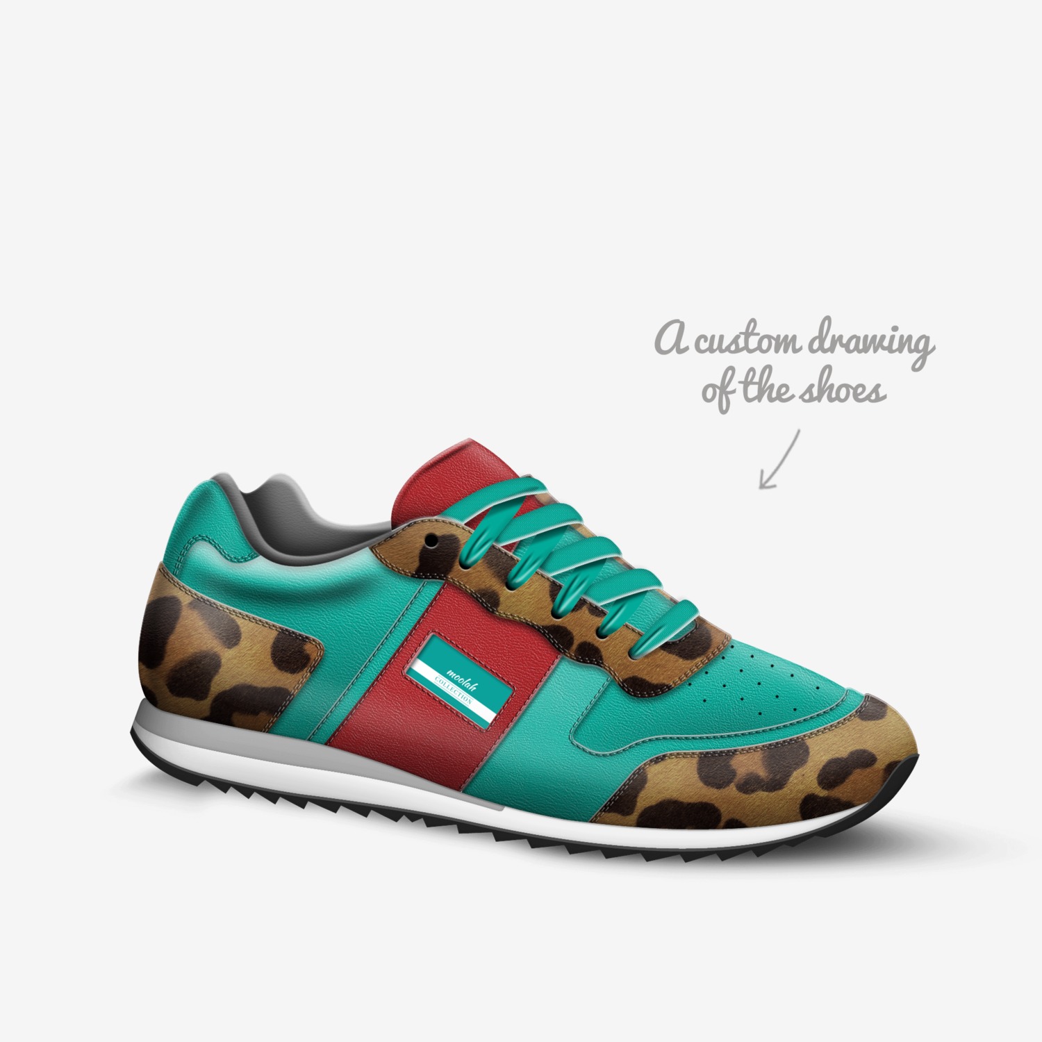 moolah custom made in Italy shoes by Devin Mcghee | Sketch view