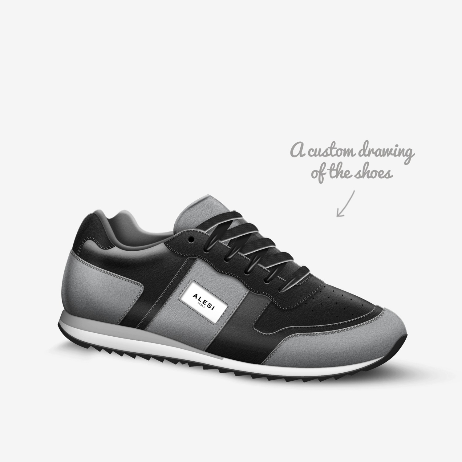 ALESI RUNNER II custom made in Italy shoes by Lonanthony Parker | Sketch view