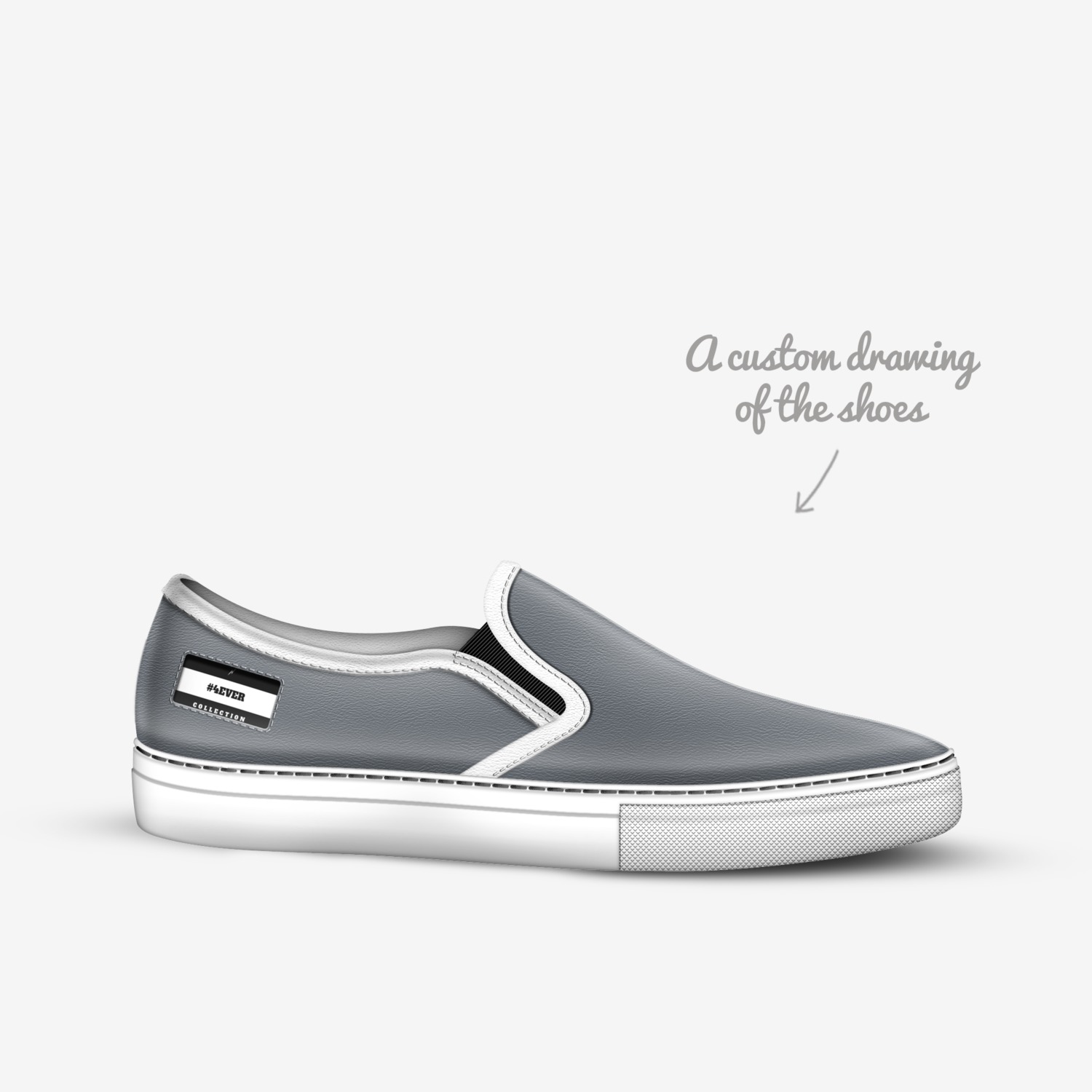 #4EVER custom made in Italy shoes by Ibrahim Malik | Sketch view