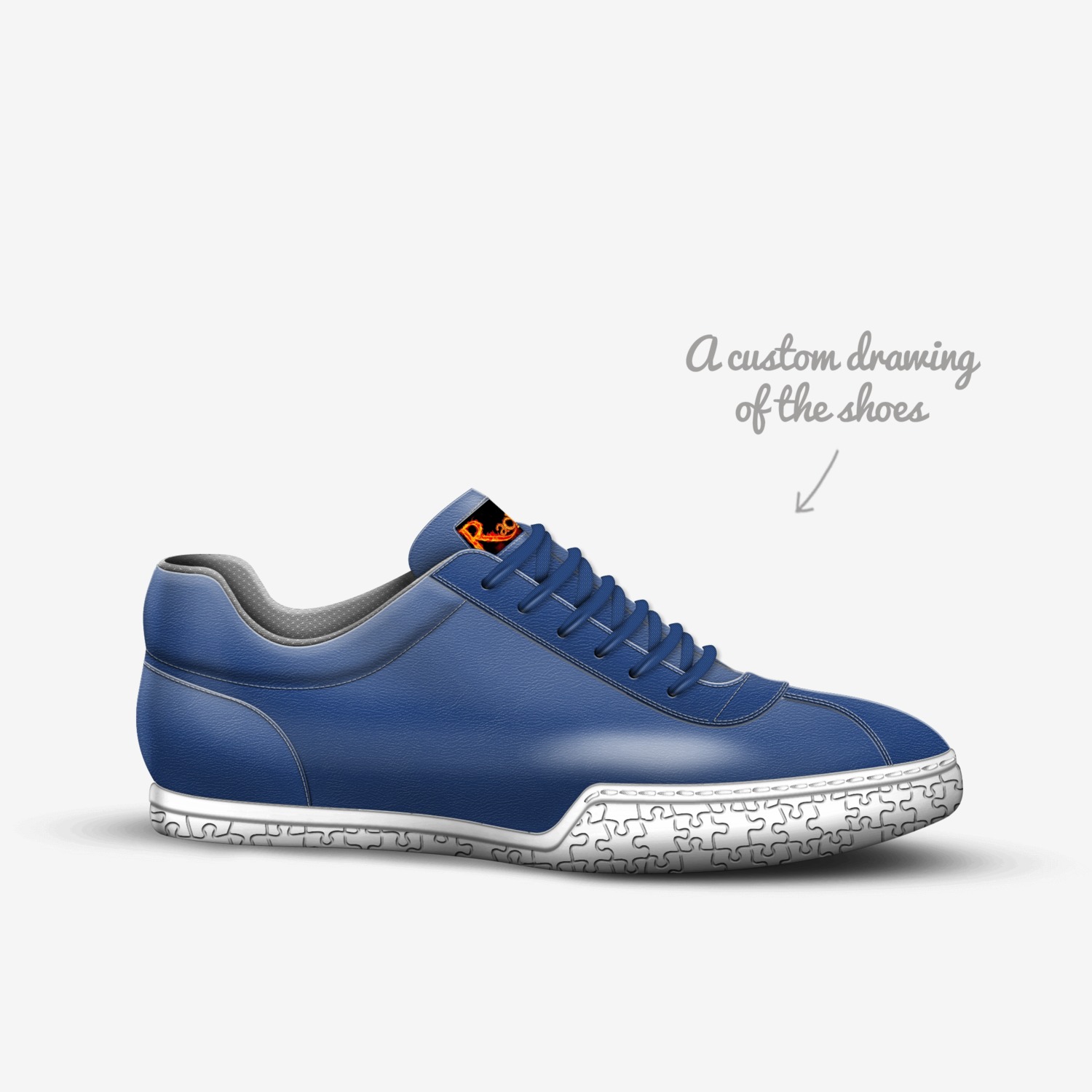 Tripple custom made in Italy shoes by Rachel Ekinde | Sketch view