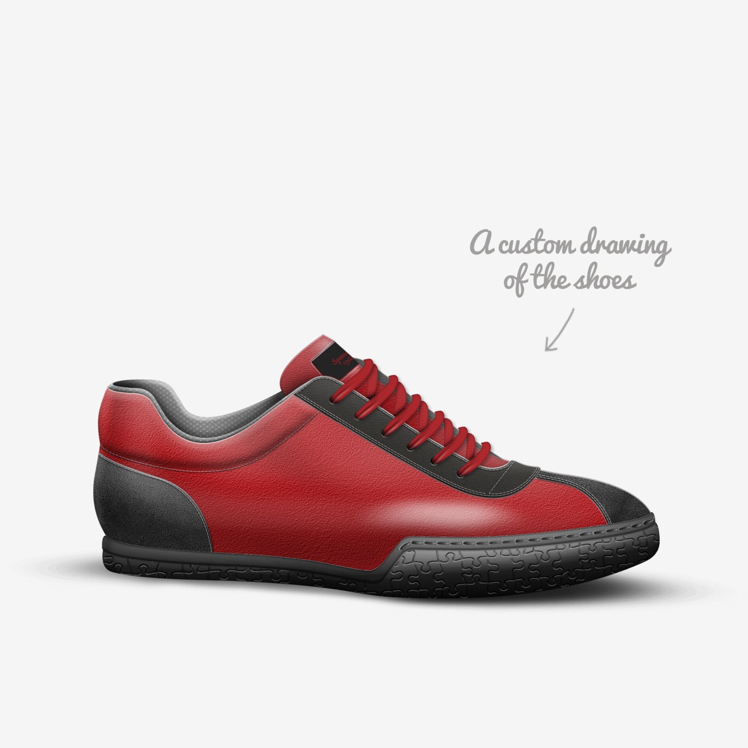 Sparrows custom made in Italy shoes by Arran Lett | Sketch view
