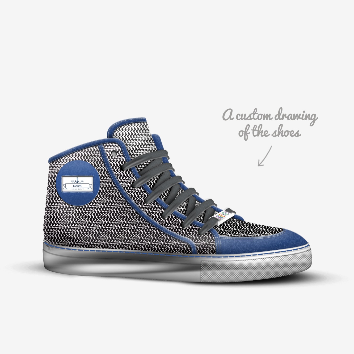 Raynove custom made in Italy shoes by Christopher Robinson | Sketch view