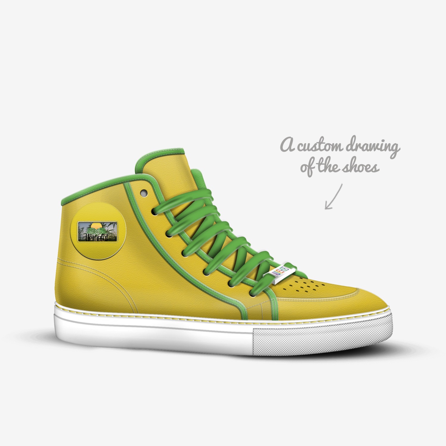 Hempful Farms 1 custom made in Italy shoes by Chris Martin | Sketch view