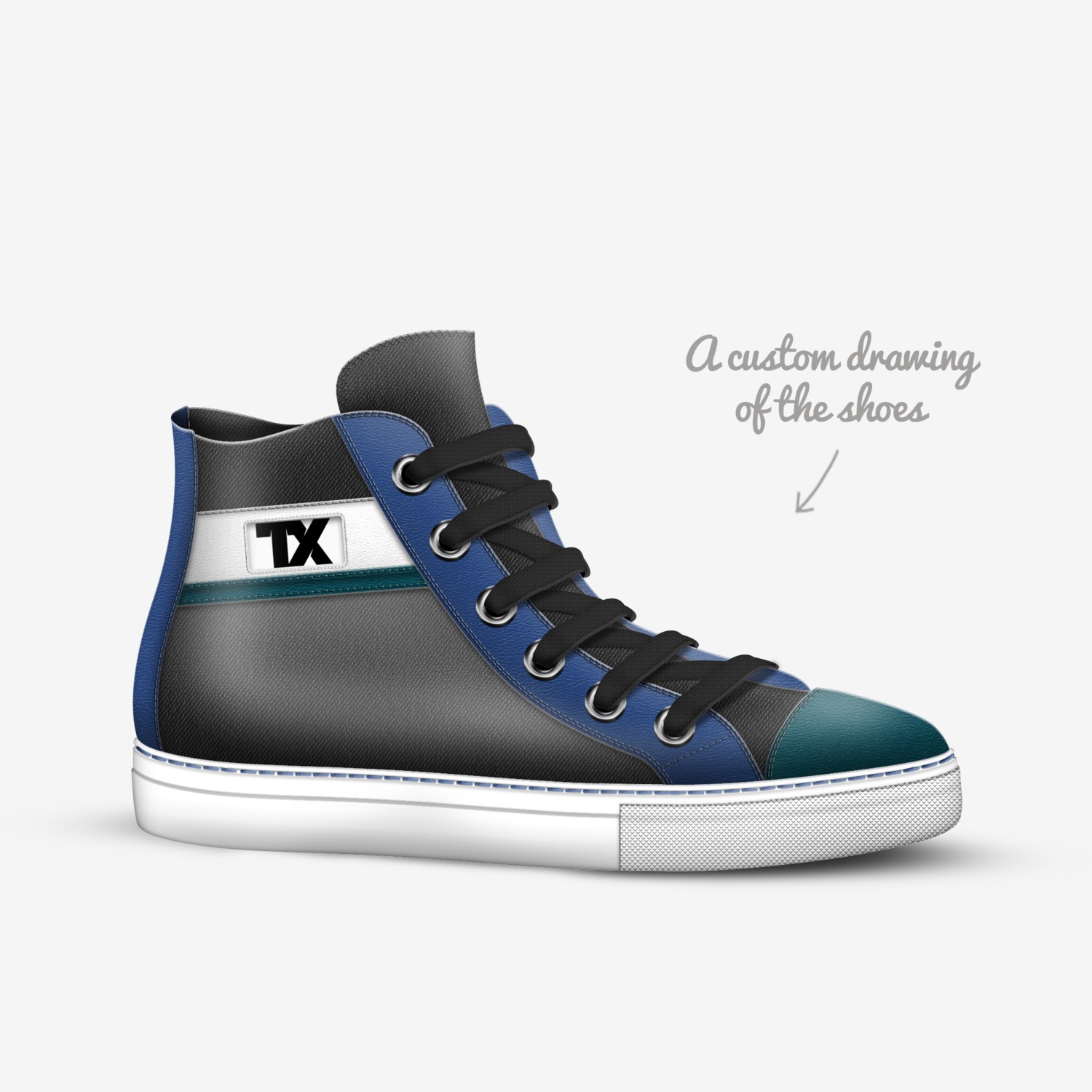 Tritan x custom made in Italy shoes by Noah Chancellor | Sketch view