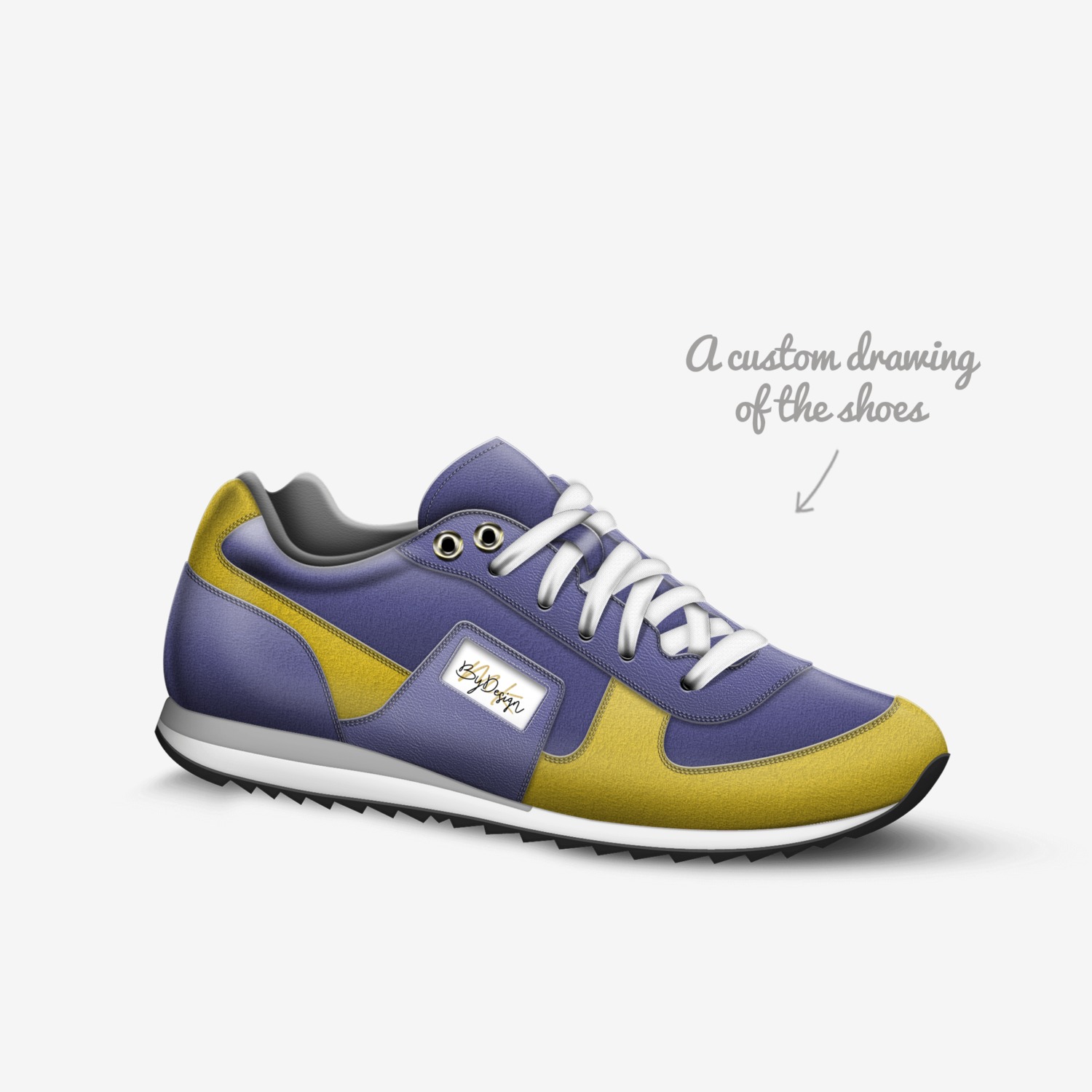 The Classic Runner custom made in Italy shoes by Merlin Kothari | Sketch view