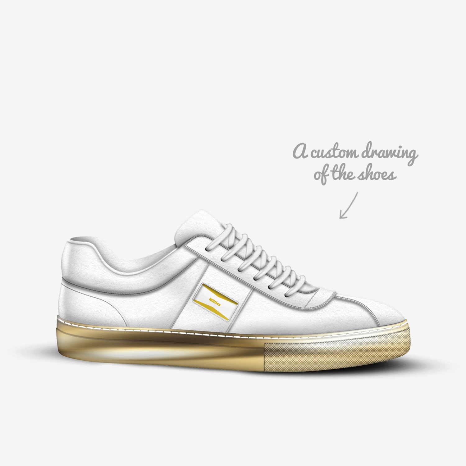 Miltics  custom made in Italy shoes by James Naylor | Sketch view