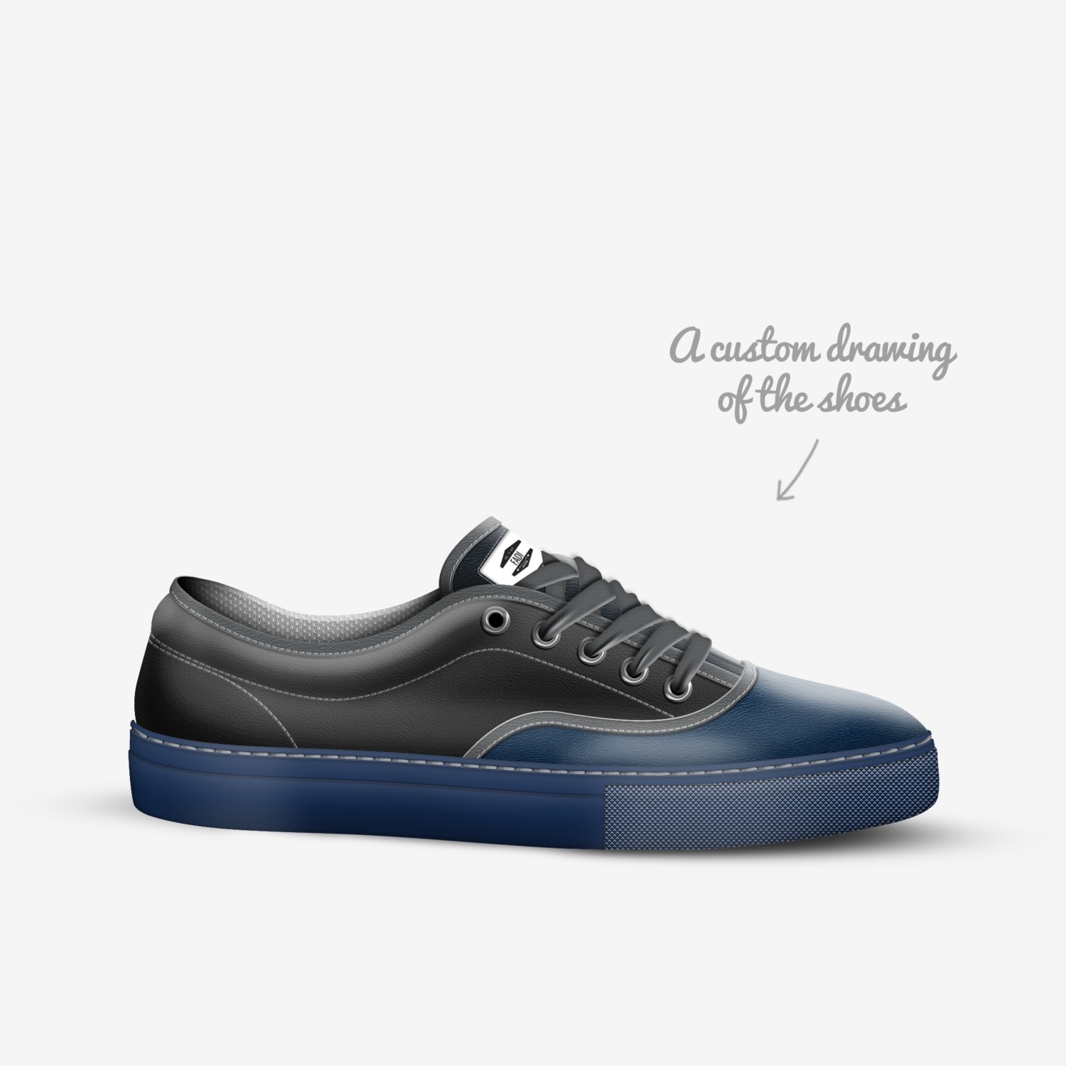 Fadi custom made in Italy shoes by Darryl Hayes | Sketch view
