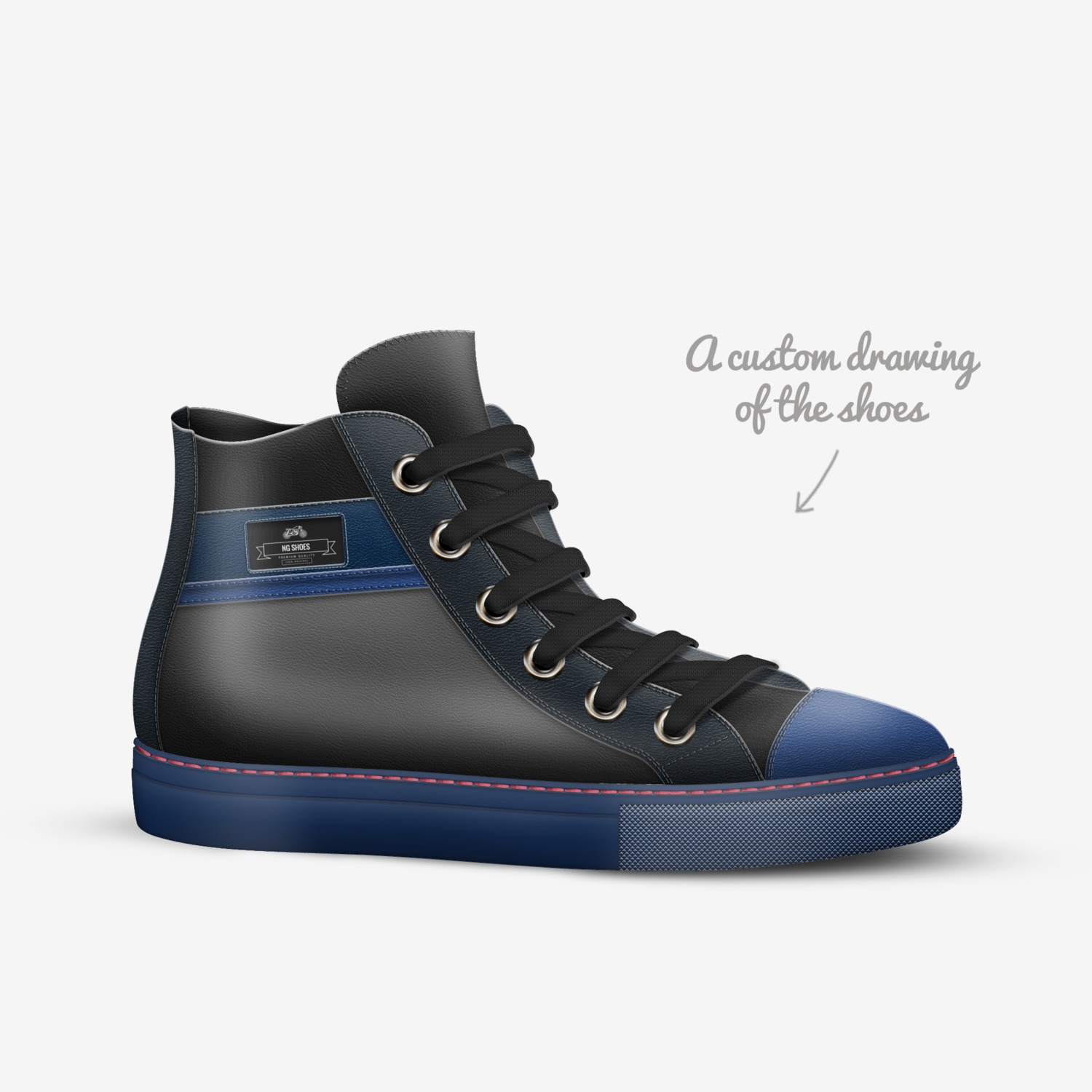 NG Shoes custom made in Italy shoes by Nicholas Gates | Sketch view