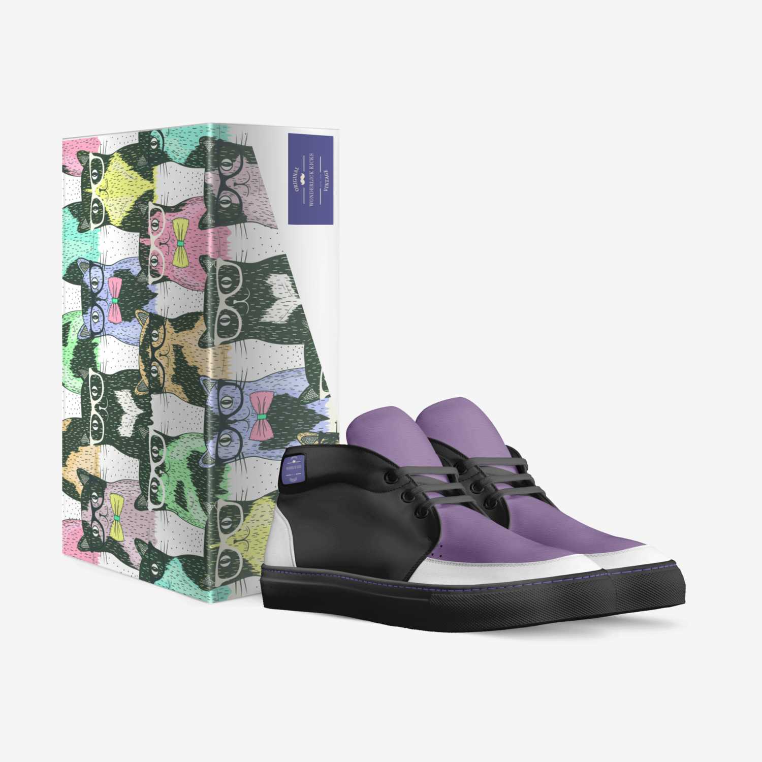 Wonderlick Kicks custom made in Italy shoes by Sarah Wonderlick | Box view