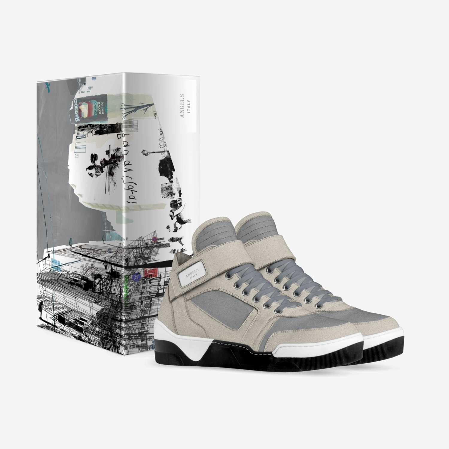 angles custom made in Italy shoes by Isaiah Washington | Box view