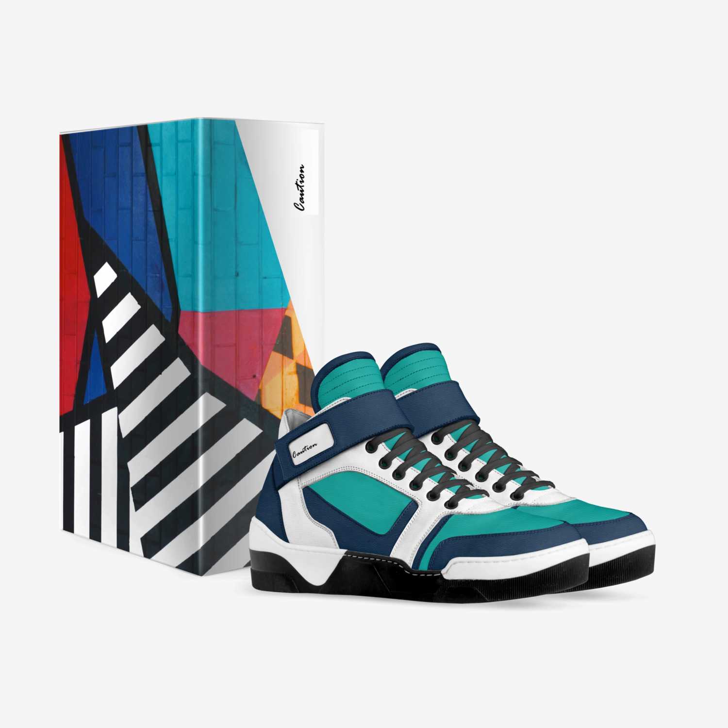 Caution custom made in Italy shoes by Vanessa Campbell | Box view