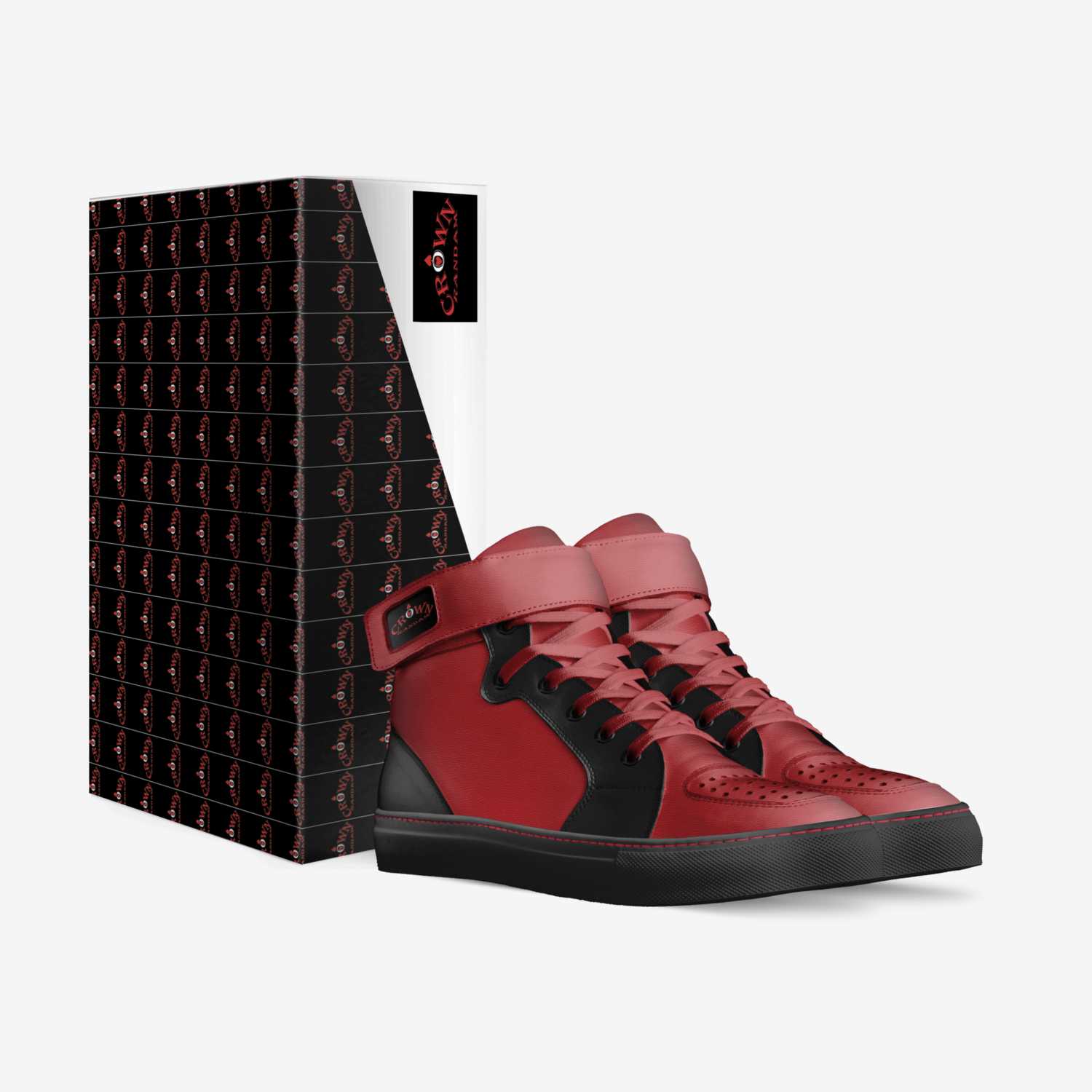 Fly Red custom made in Italy shoes by Crown Randam | Box view