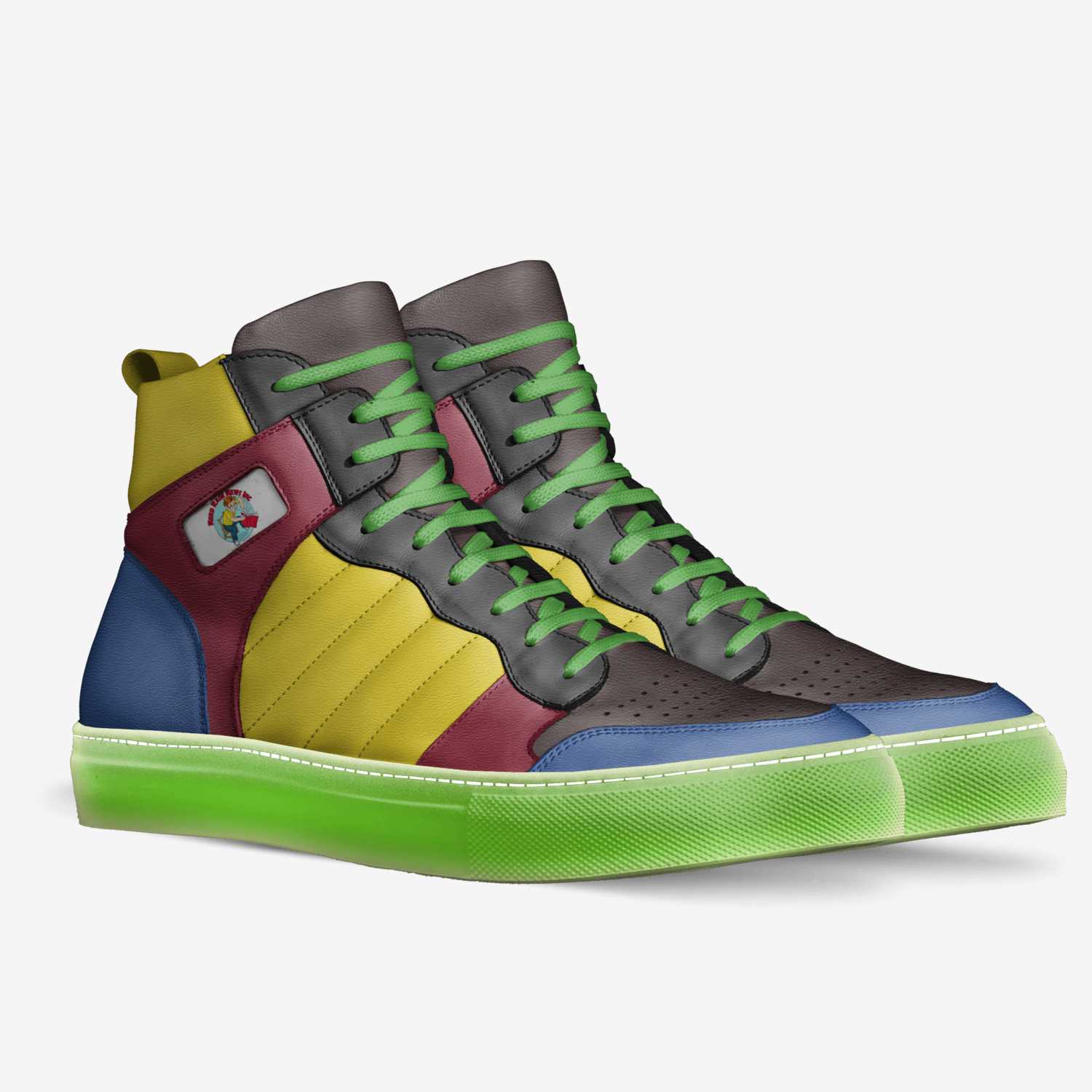 Nerd Prismatic custom made in Italy shoes by Steve Wollett | Double view