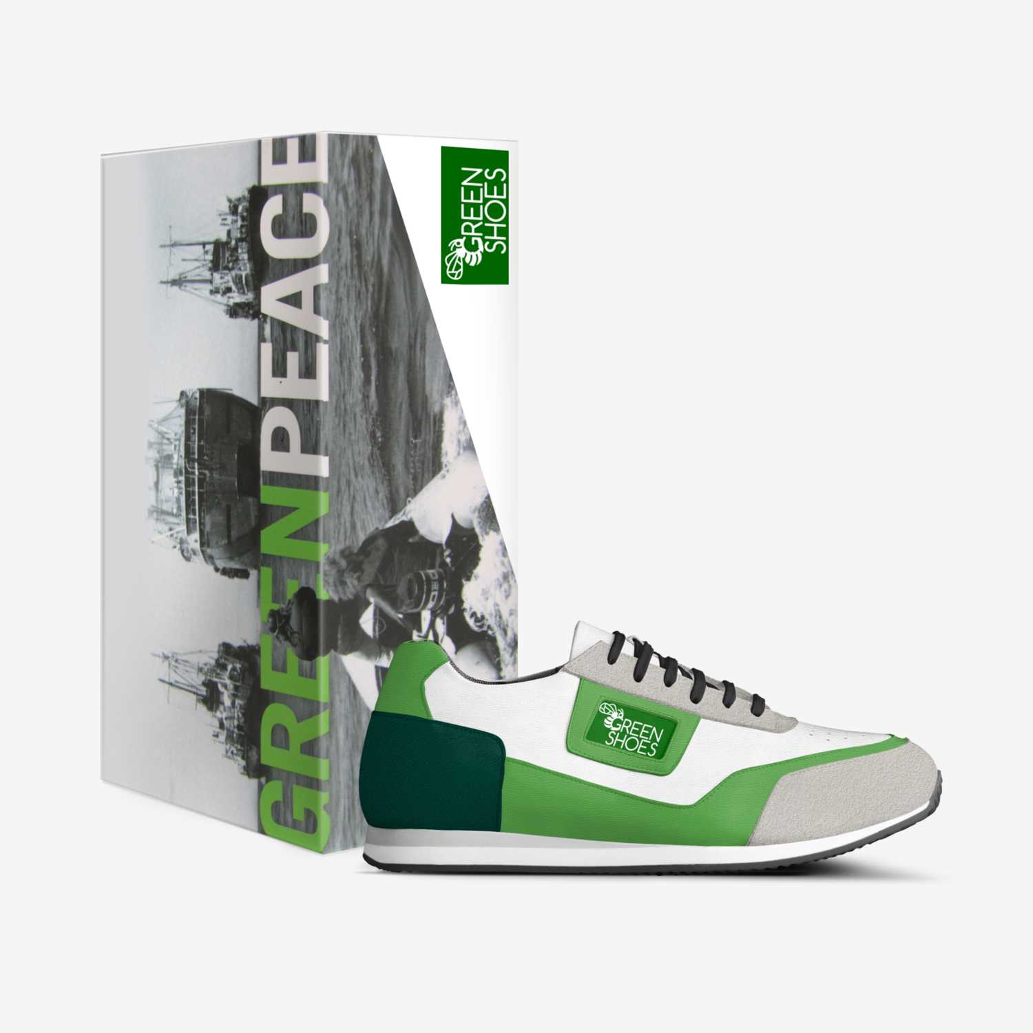 GREENPEACE custom made in Italy shoes by Agency Aliveshoes | Box view