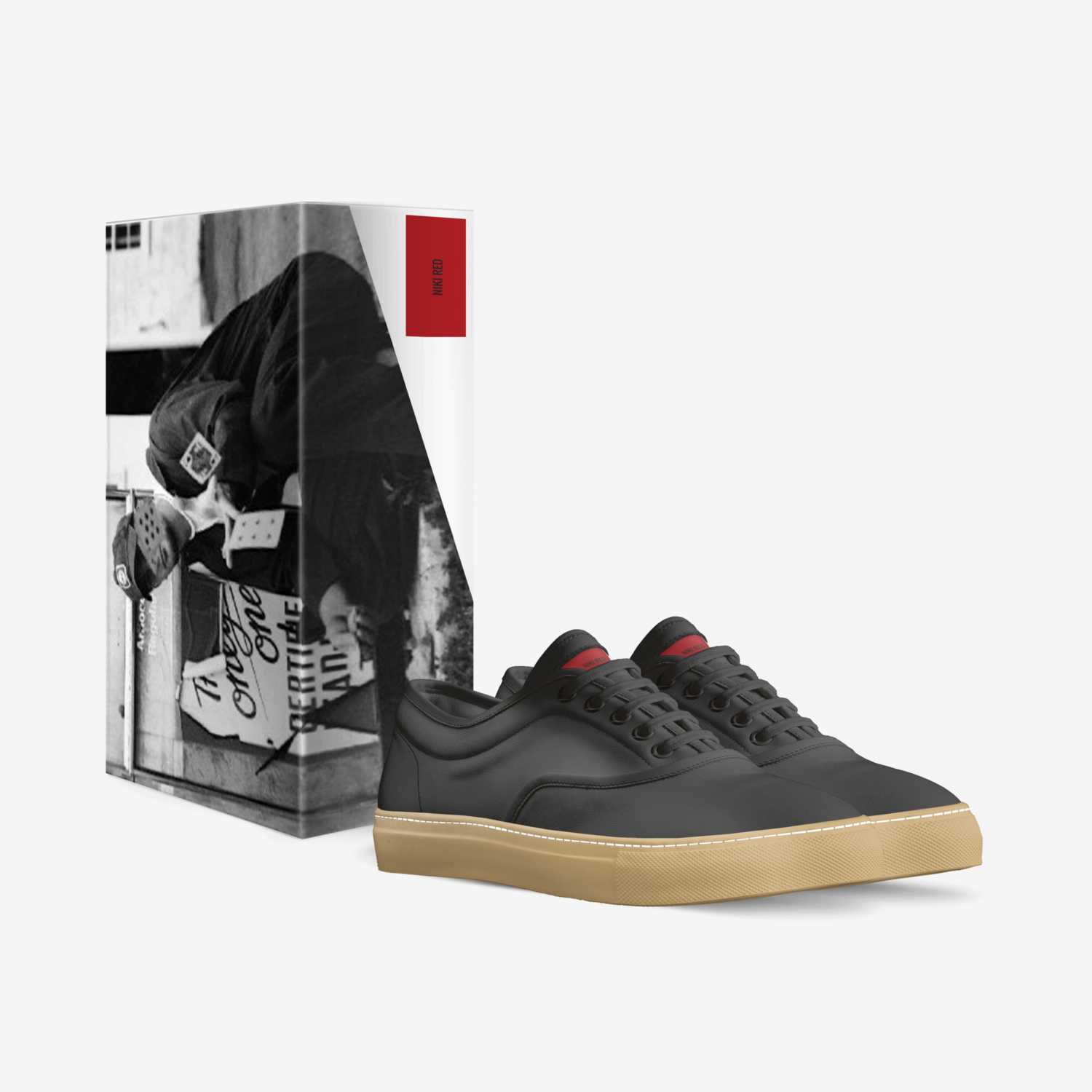Niki Red custom made in Italy shoes by Jerry Bimbra | Box view