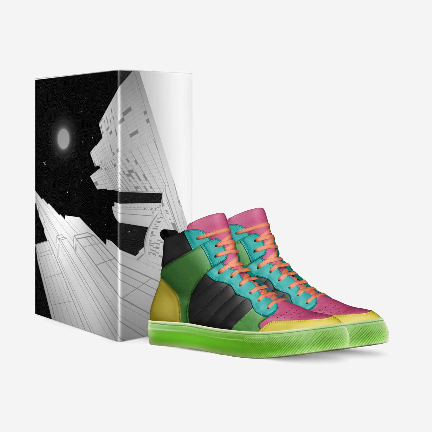 Bubblegum Jumps custom made in Italy shoes by Faith Bowman | Box view