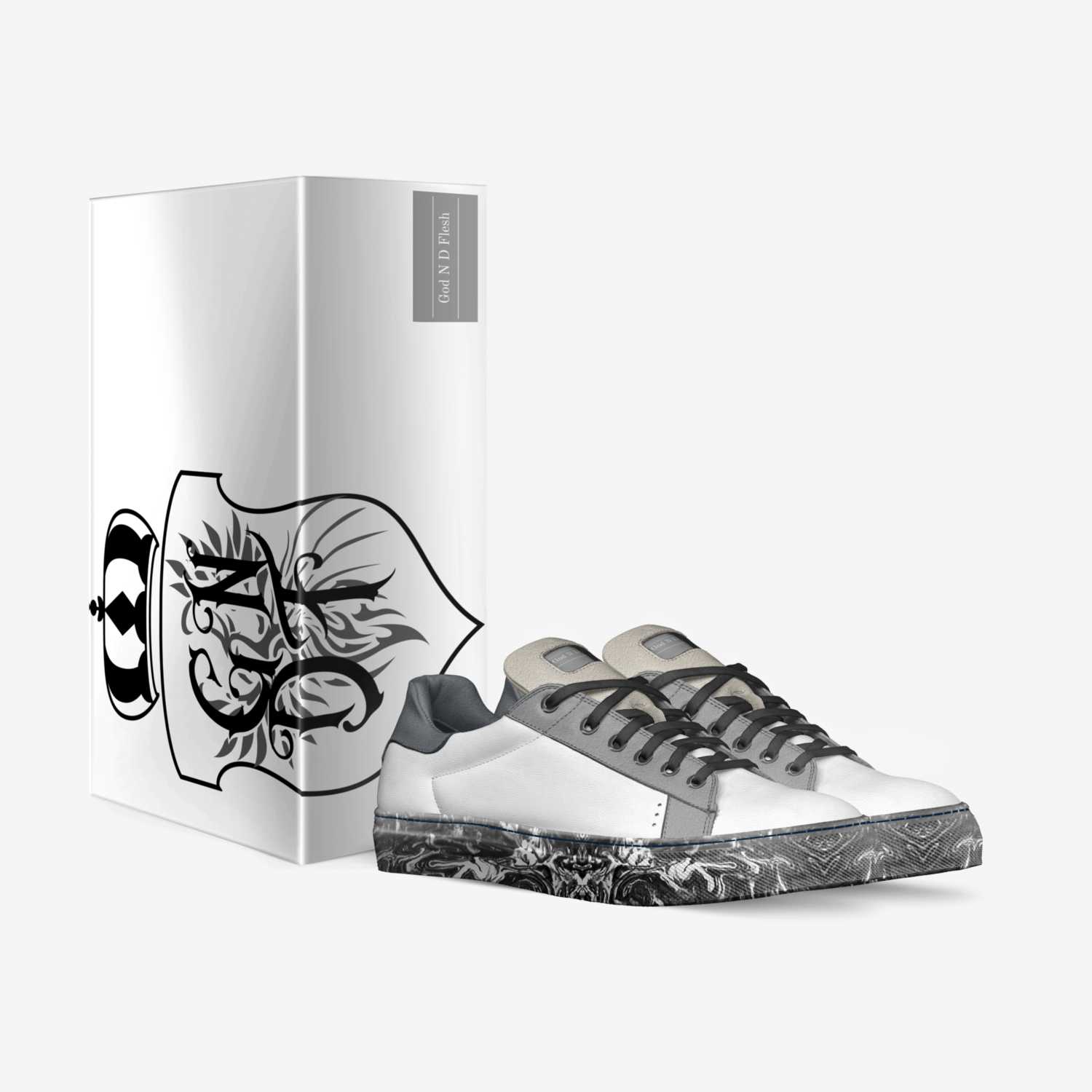God N D Flesh custom made in Italy shoes by Ej Humble | Box view