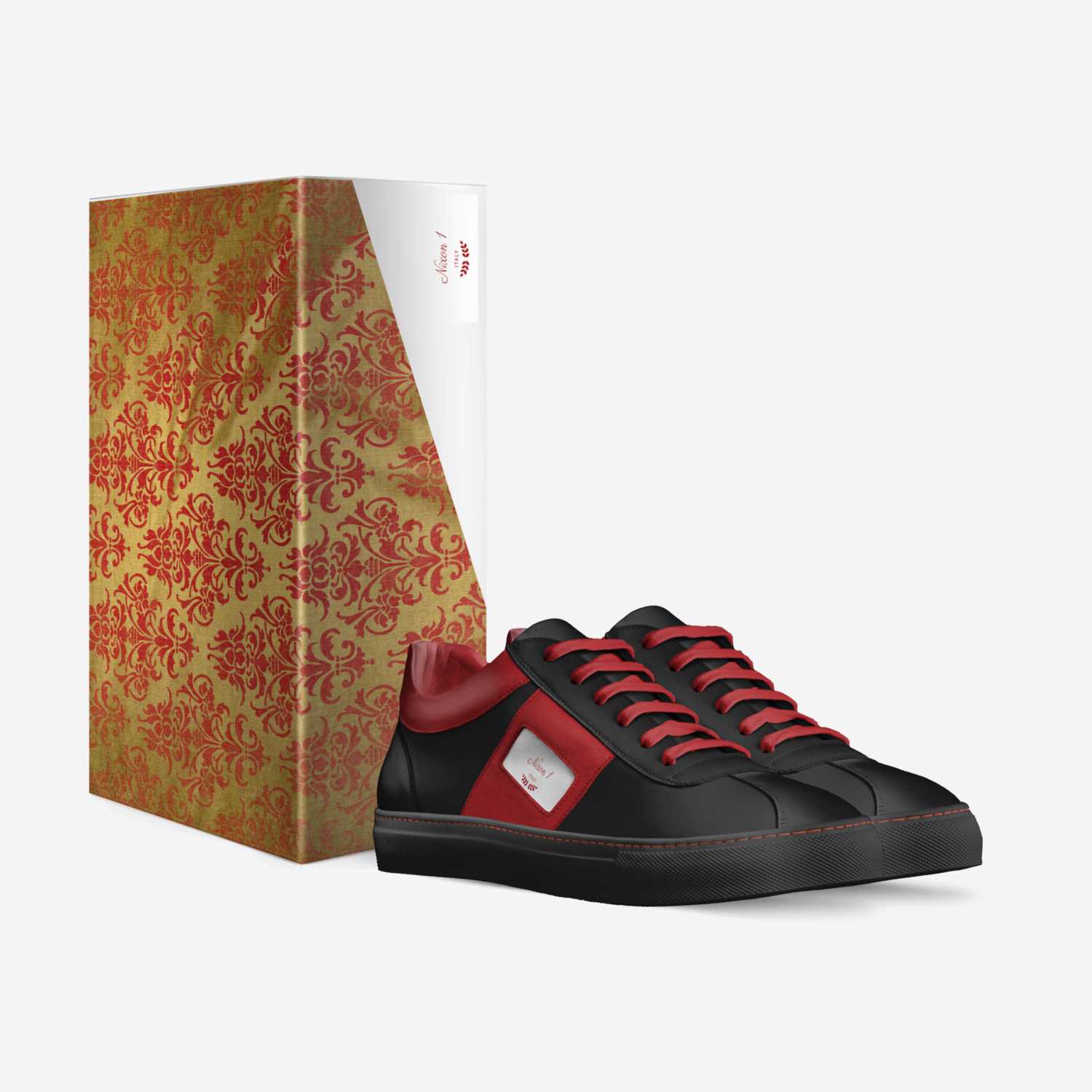 Nixon 1 custom made in Italy shoes by Vaughn Nixon Jr | Box view