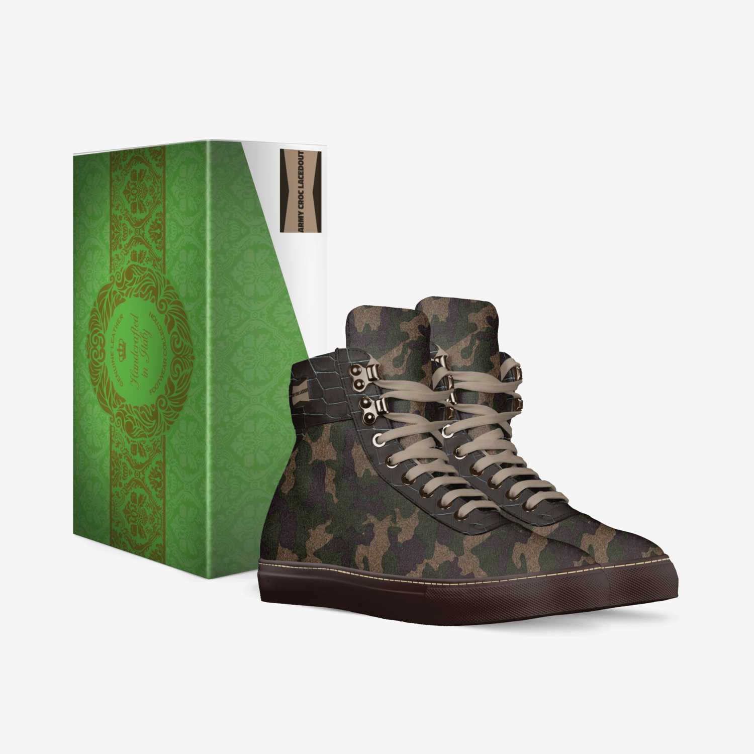ARMY CROC LACEDOUT custom made in Italy shoes by Bytodd Sandford Ttee | Box view