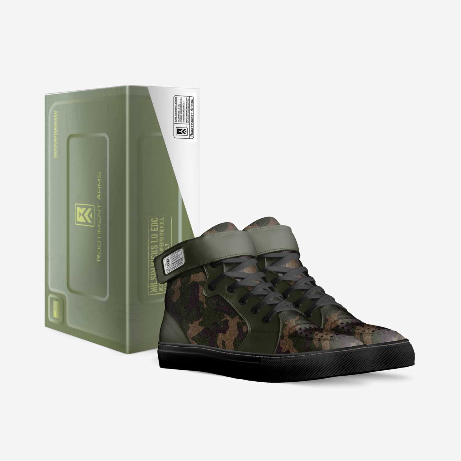 Milsim Kicks 1.0 custom made in Italy shoes by Orhan Cileli | Box view