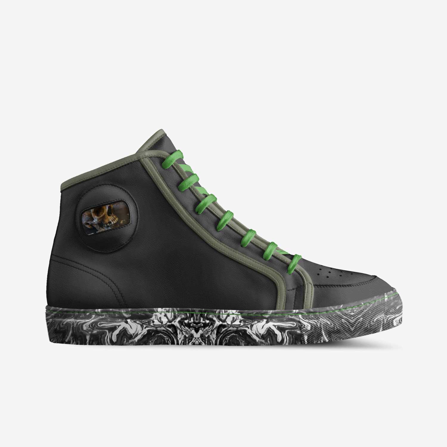 S.S. Green Team custom made in Italy shoes by Levi Serafini | Side view