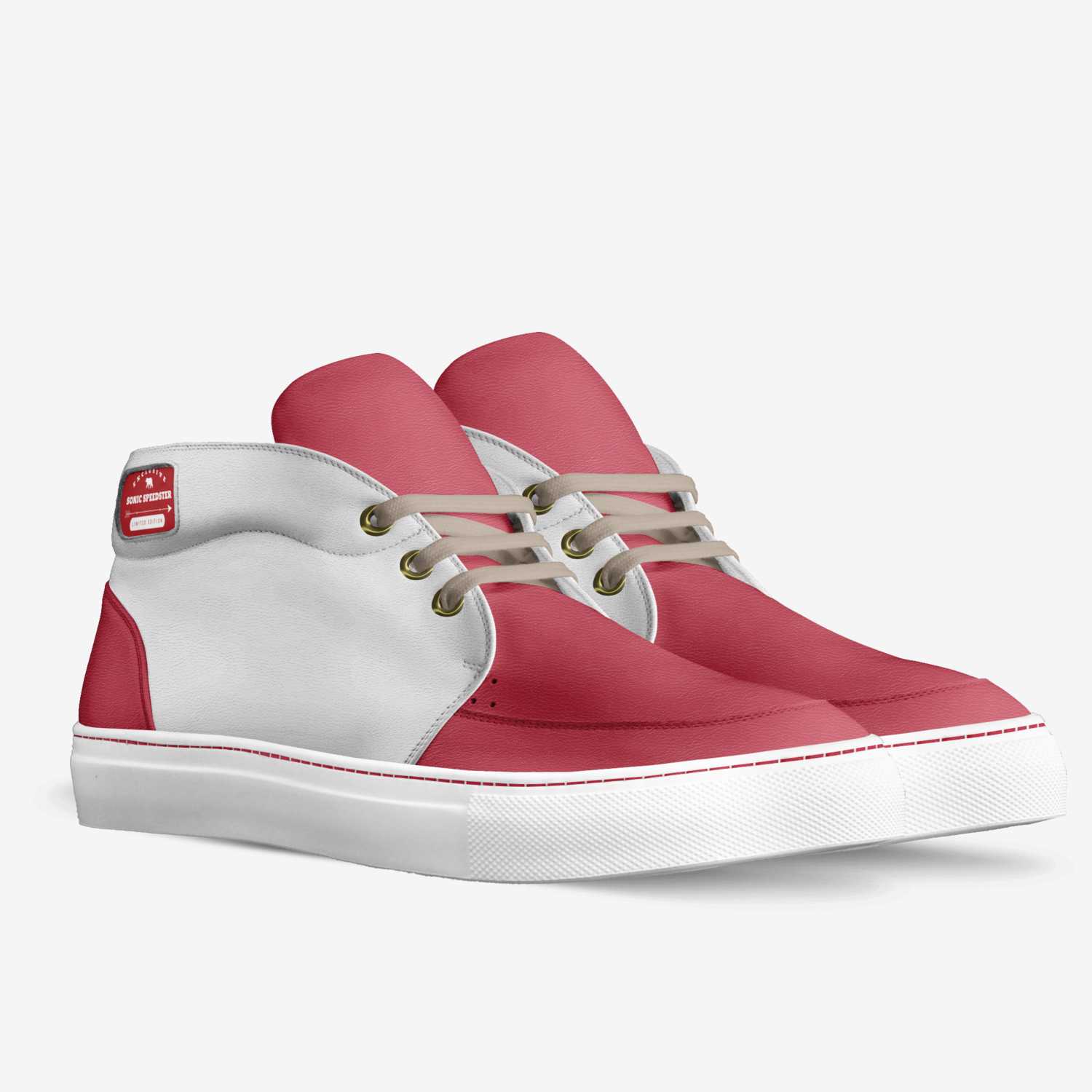 Sonic Speedster custom made in Italy shoes by Tina Gaddis | Double view