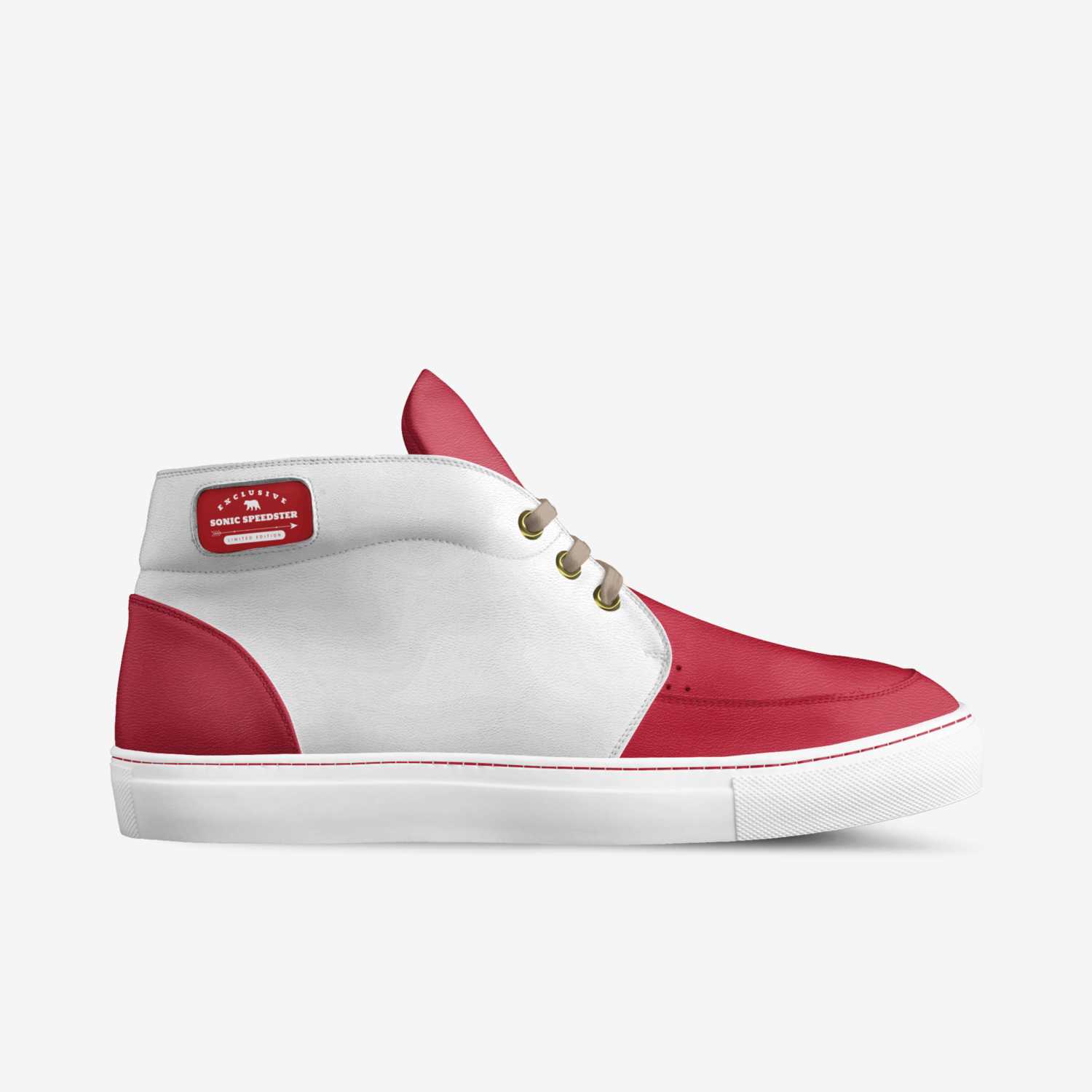 Sonic Speedster custom made in Italy shoes by Tina Gaddis | Side view