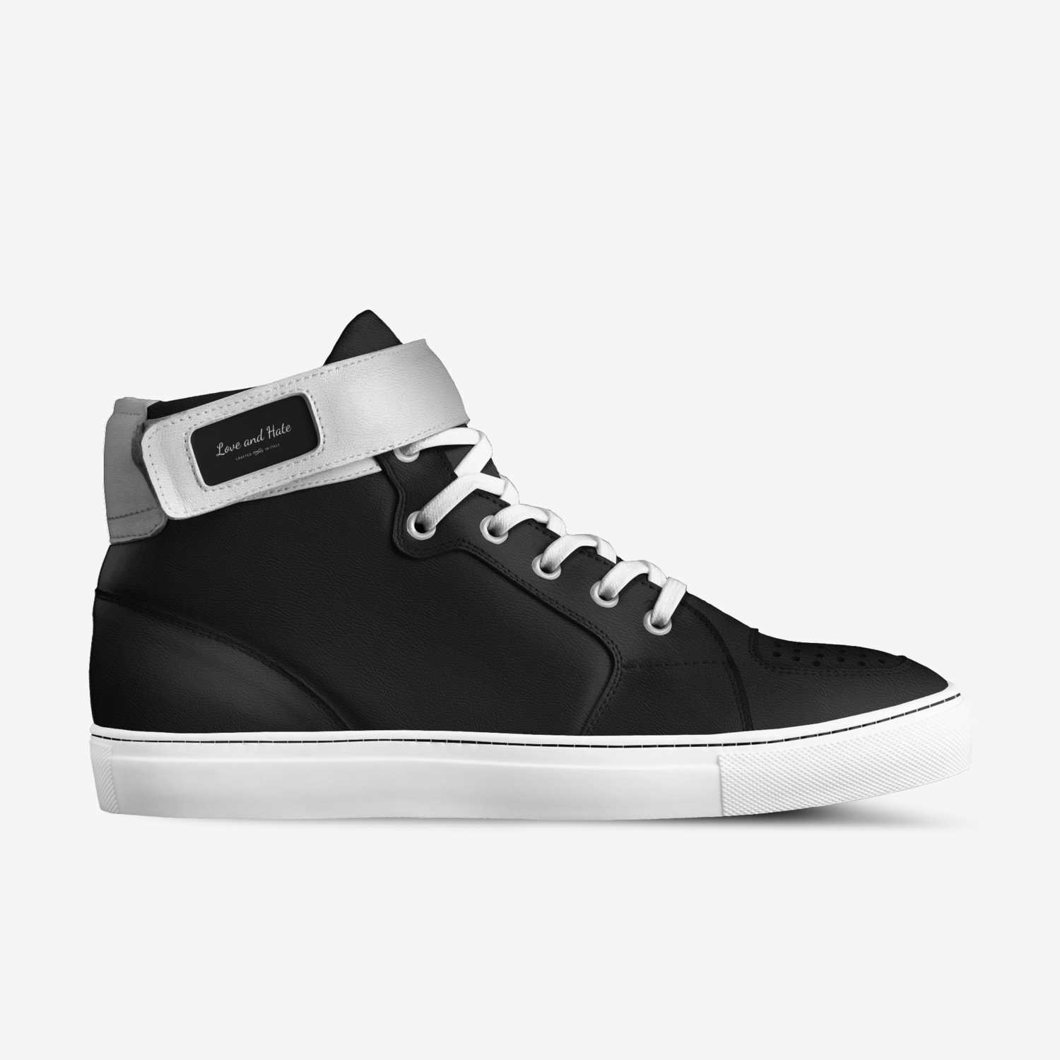 Love and Hate custom made in Italy shoes by Yinyang Phantom | Side view
