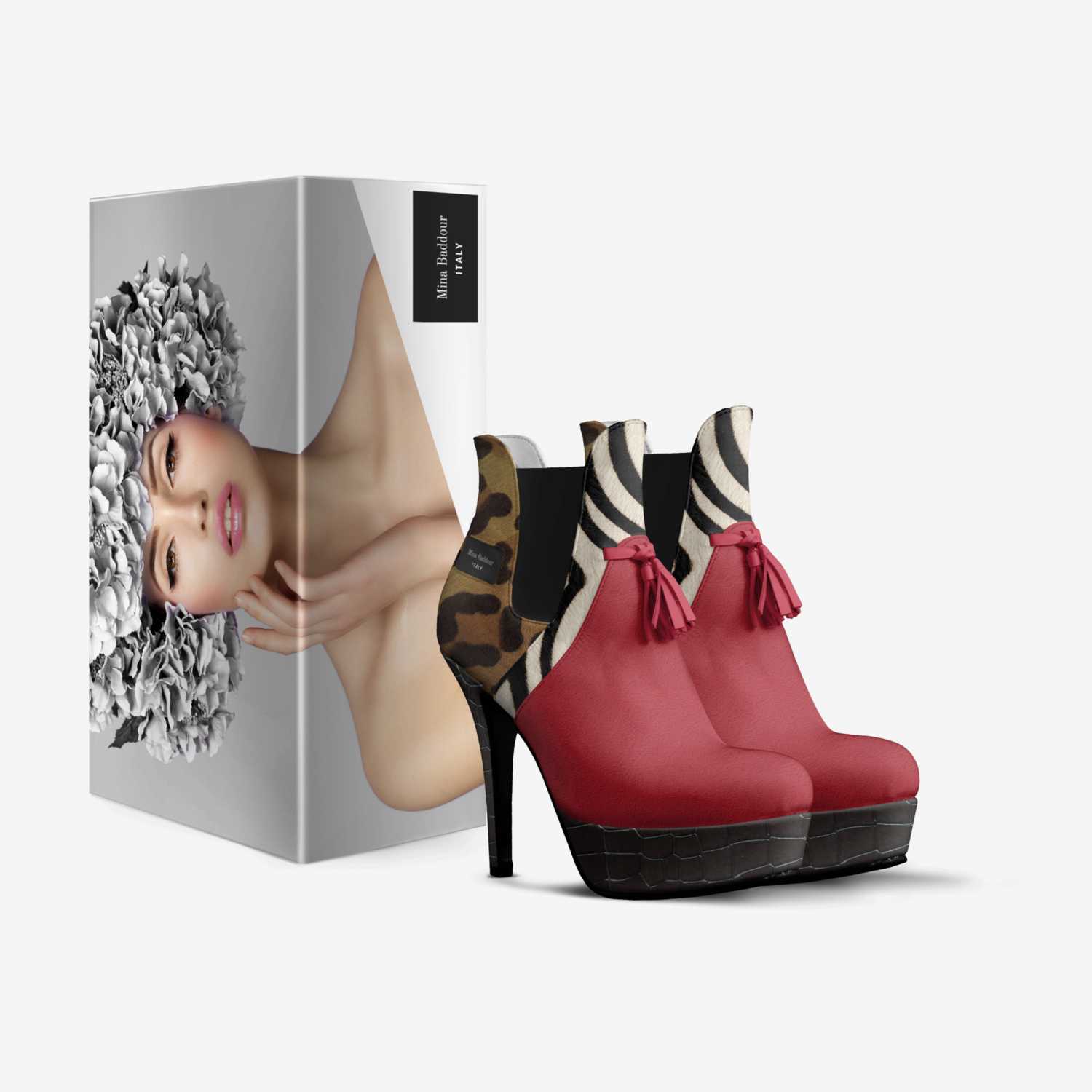 Mina Baddour custom made in Italy shoes by Cali Girl | Box view