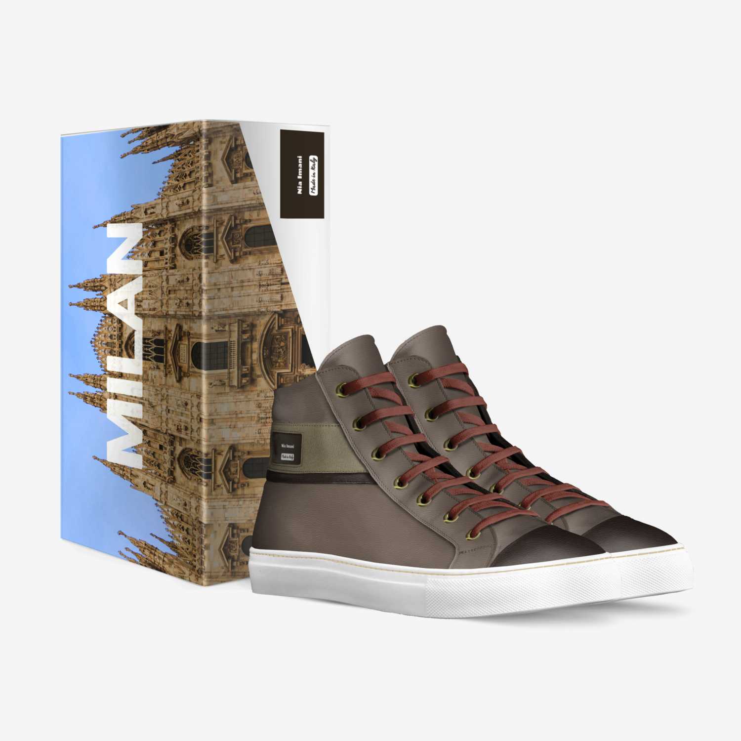 Nia Imani custom made in Italy shoes by Dwight Brown | Box view