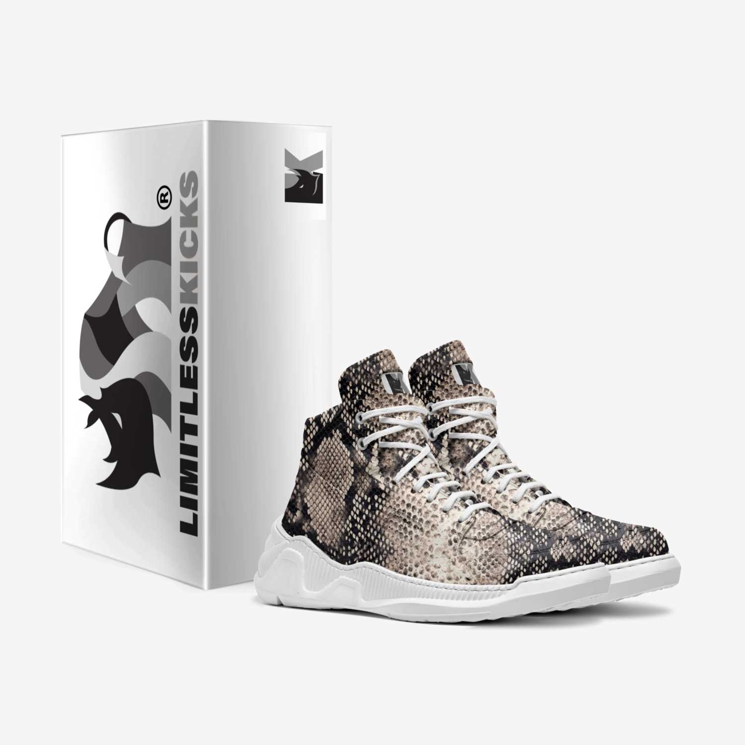 Snake Skin custom made in Italy shoes by Limitless Kicks | Box view