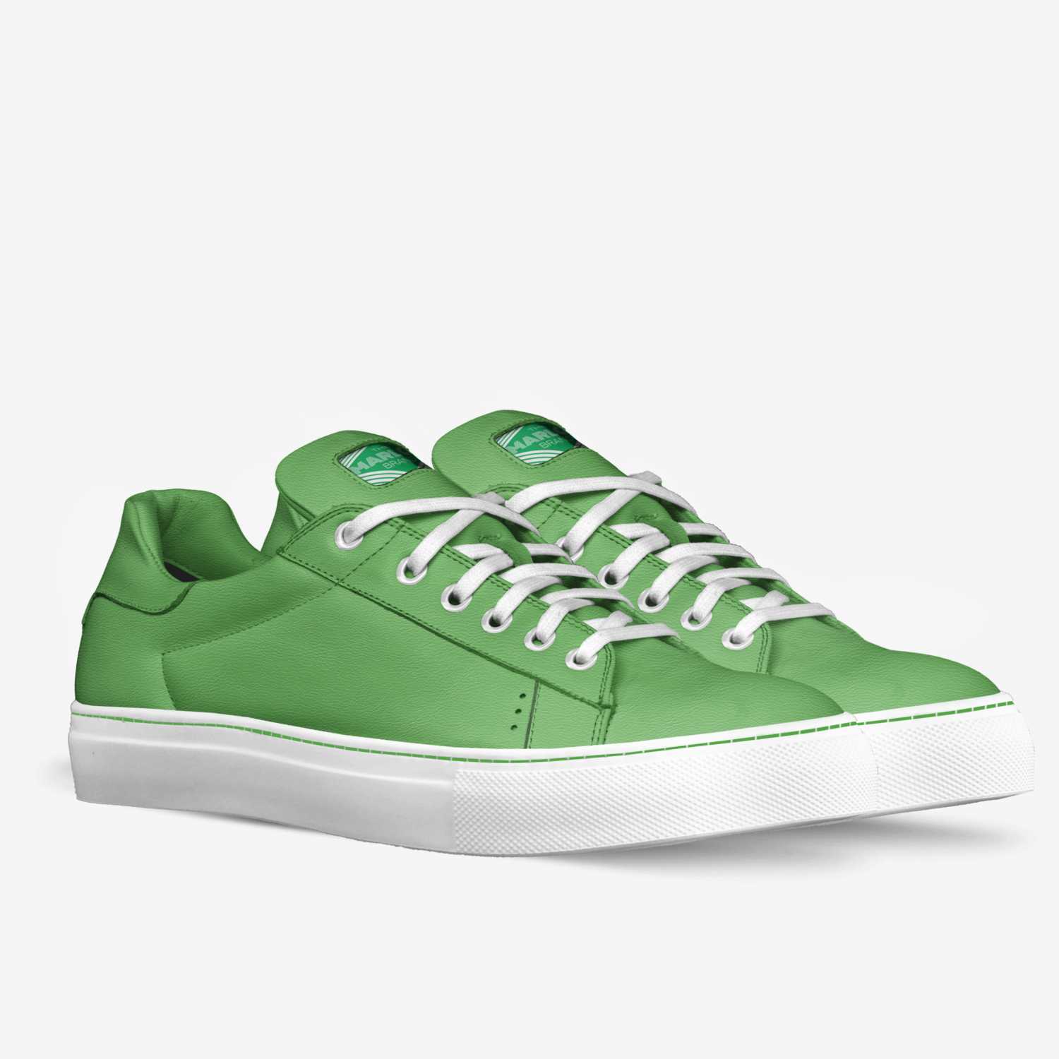 Maple Lane (Green) custom made in Italy shoes by The Marlow Brand | Double view