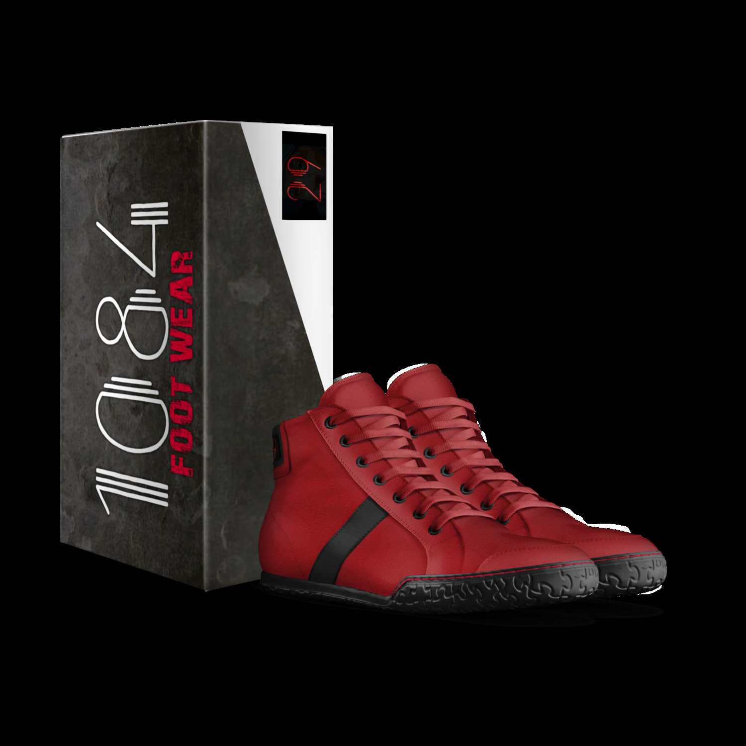 red october shoes on feet