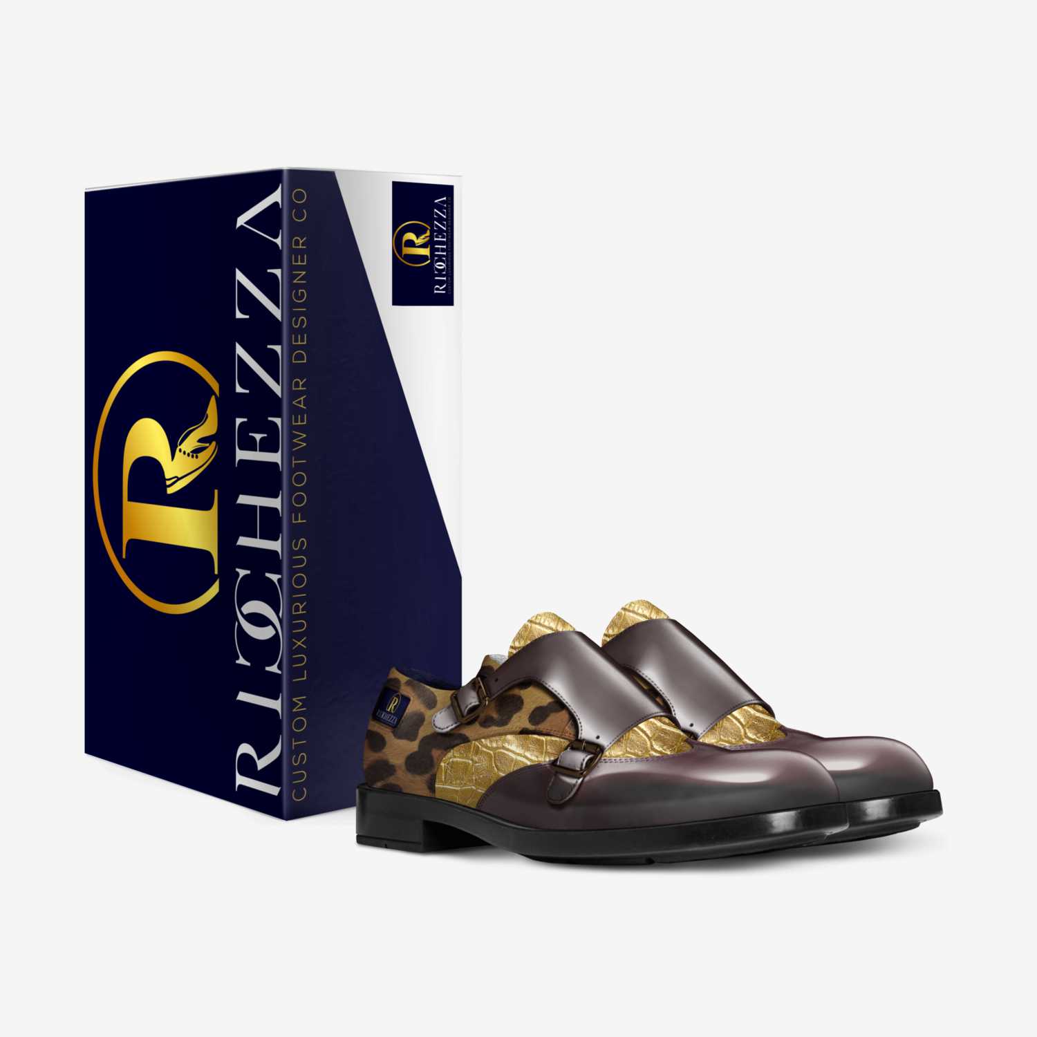 The Monk custom made in Italy shoes by Ricchezza Custom Footwear Designer Co. | Box view