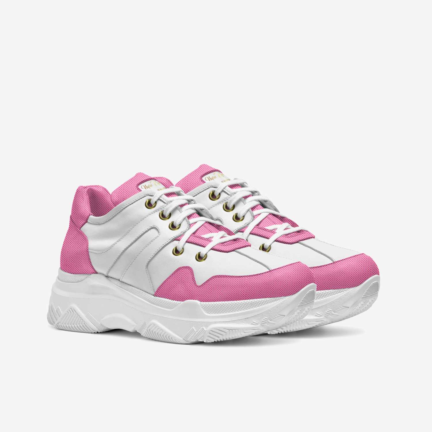 Pink Bubble Gum custom made in Italy shoes by Nyire Kinchlow | Double view