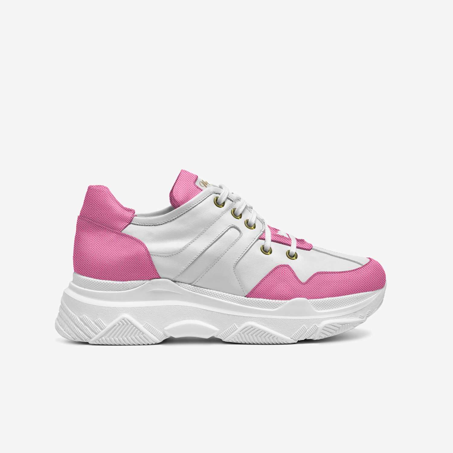 Pink Bubble Gum custom made in Italy shoes by Nyire Kinchlow | Side view