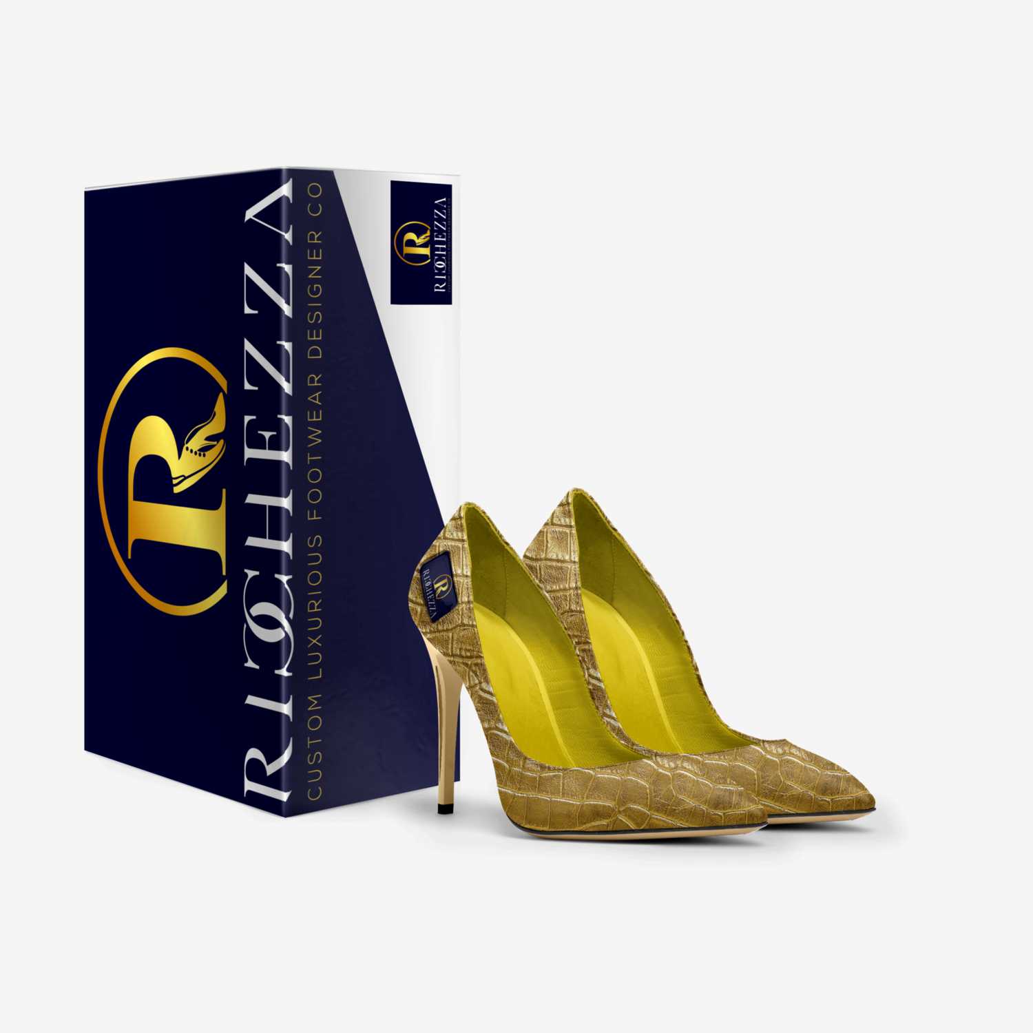 The 6 inch Sexy custom made in Italy shoes by Ricchezza Custom Footwear Designer Co. | Box view