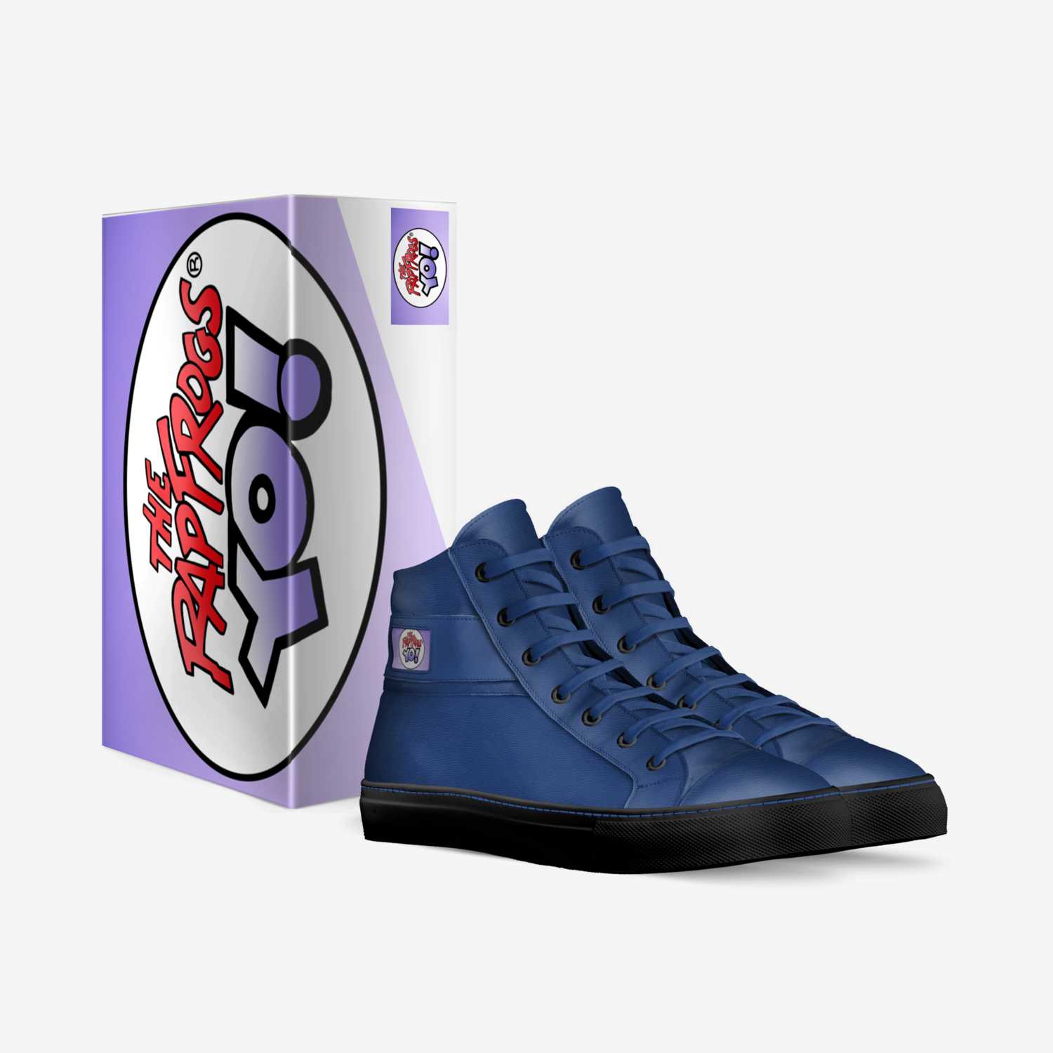 The Rap Frogs Yo custom made in Italy shoes by Arnold Glasker | Box view