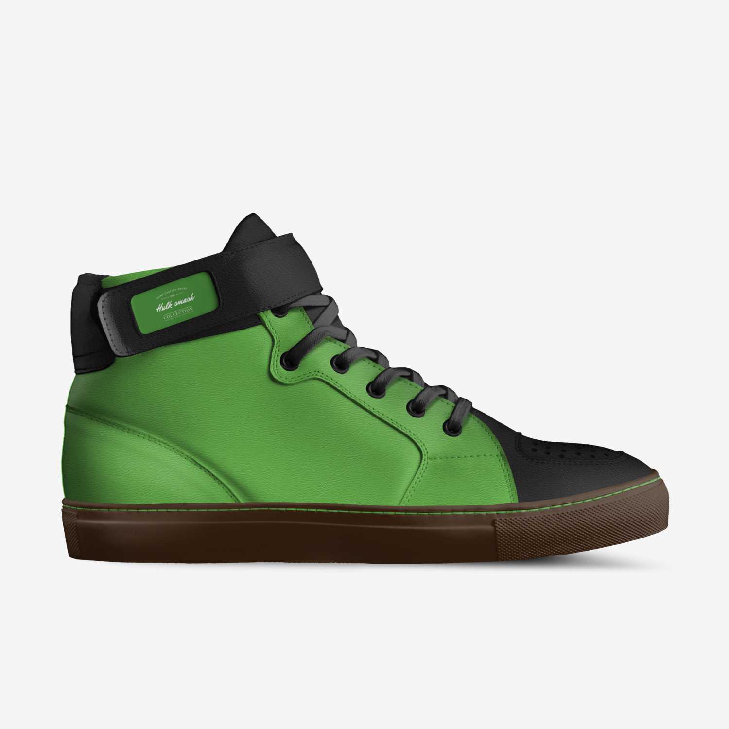 Hulk smash custom made in Italy shoes by Alexander M. Smith Smith | Side view