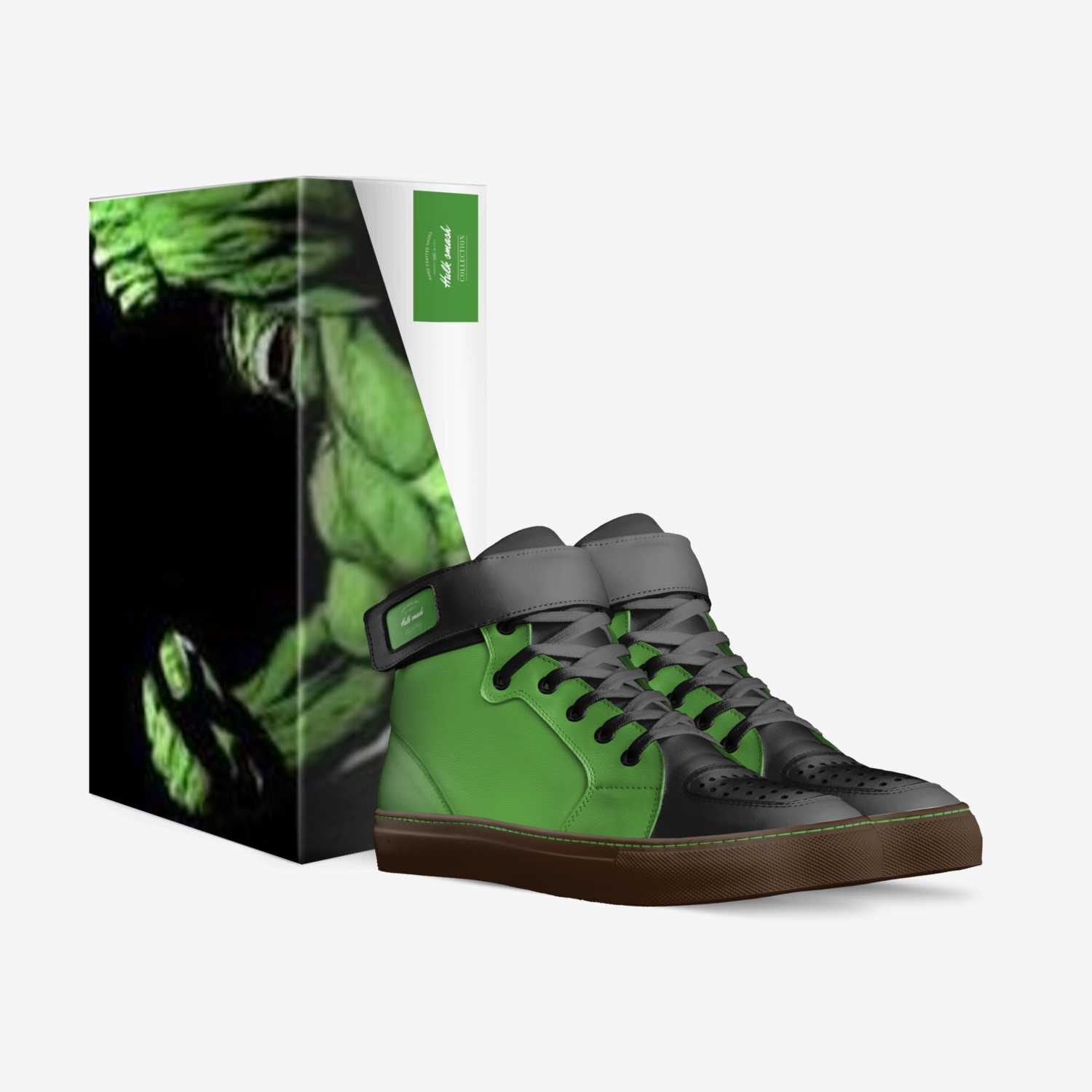 Hulk smash custom made in Italy shoes by Alexander M. Smith Smith | Box view