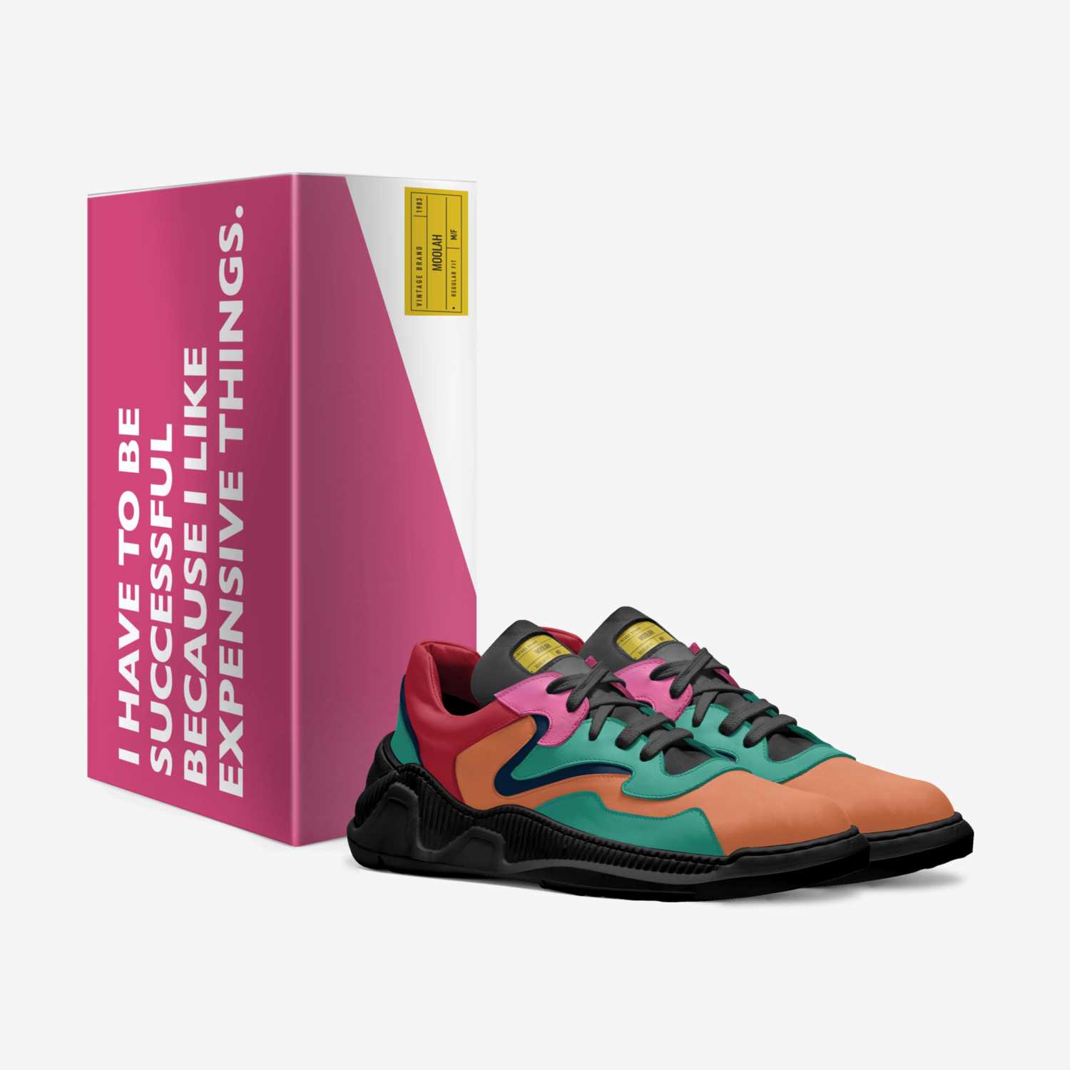 moolah custom made in Italy shoes by Devin Mcghee | Box view