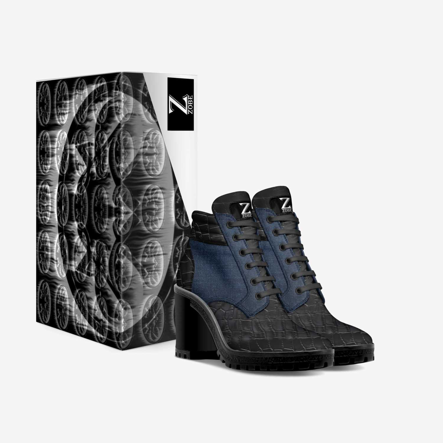 Zobe Heel Boots custom made in Italy shoes by Alonzo Black | Box view