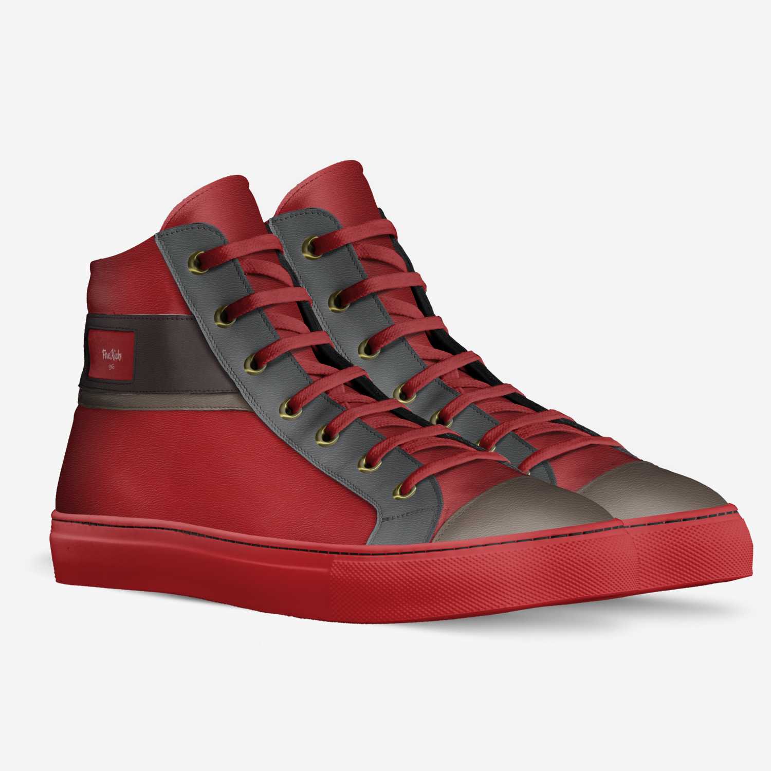 FireKicks custom made in Italy shoes by Rachel Thecrazyray | Double view
