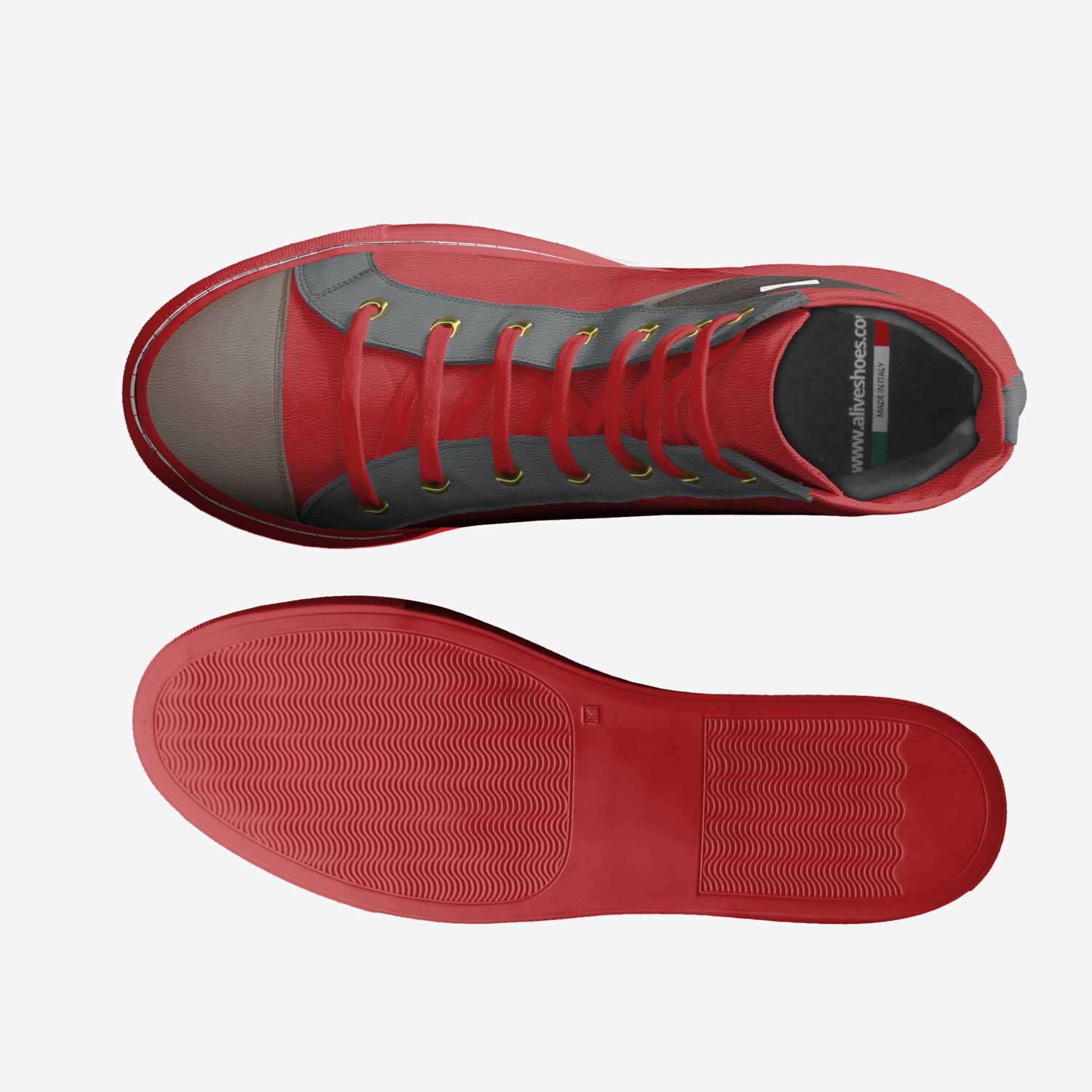 FireKicks custom made in Italy shoes by Rachel Thecrazyray | Top view