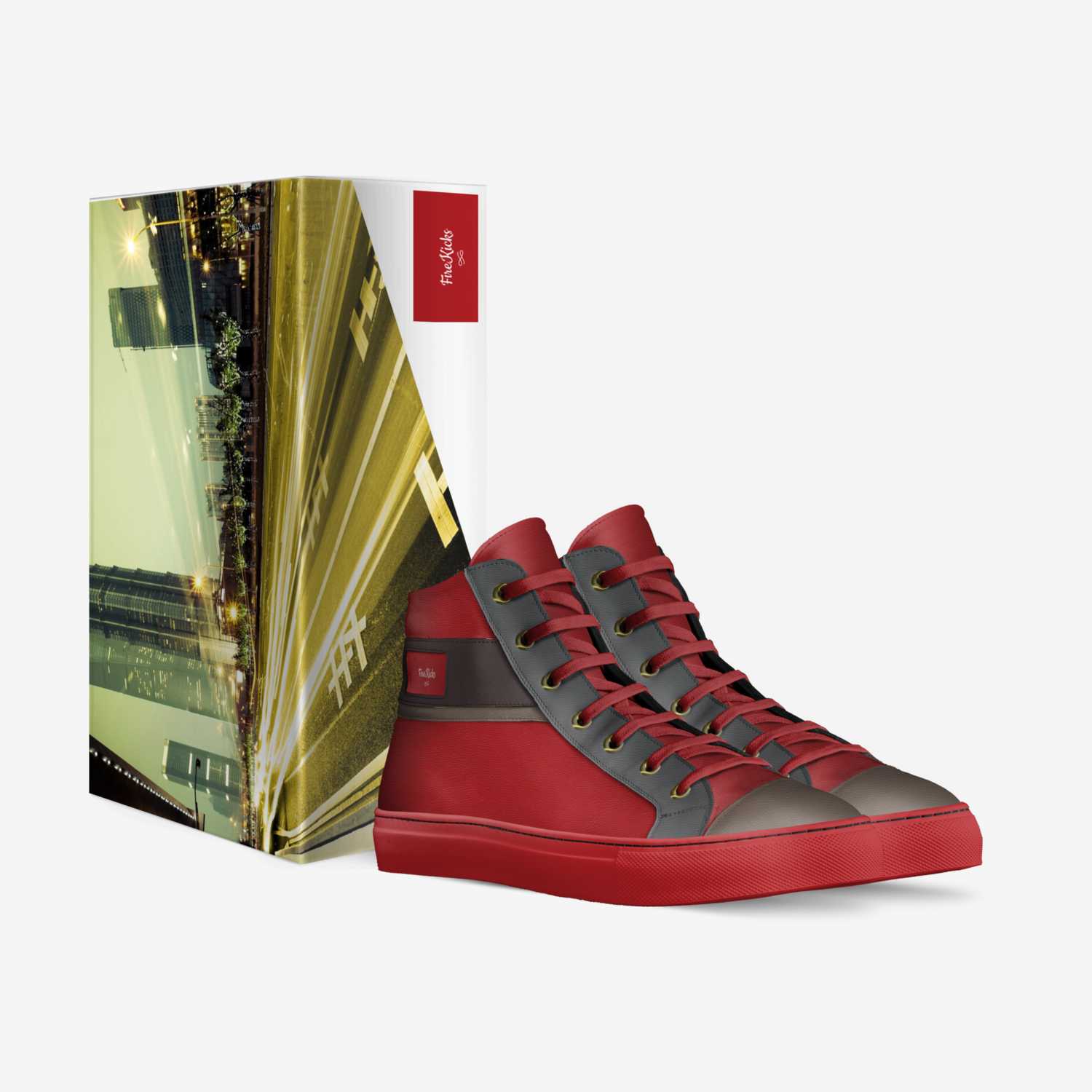FireKicks custom made in Italy shoes by Rachel Thecrazyray | Box view