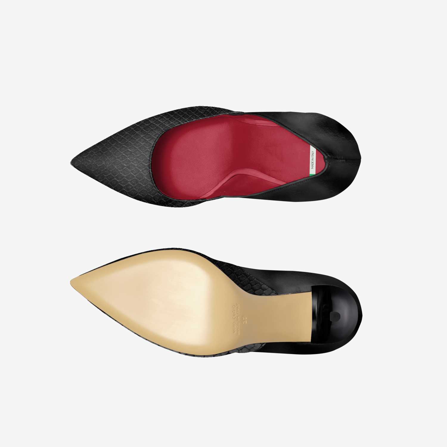 Red Bottom Heel with Custom Design