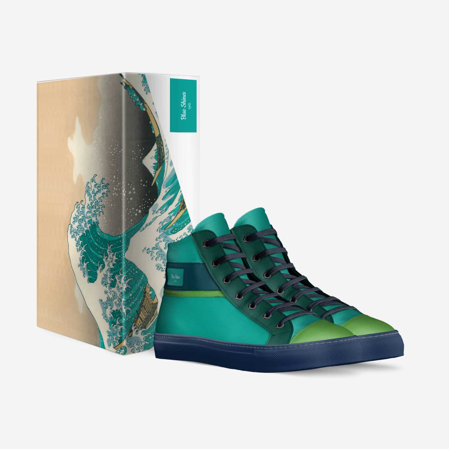 Blue Shines custom made in Italy shoes by Rachel Thecrazyray | Box view