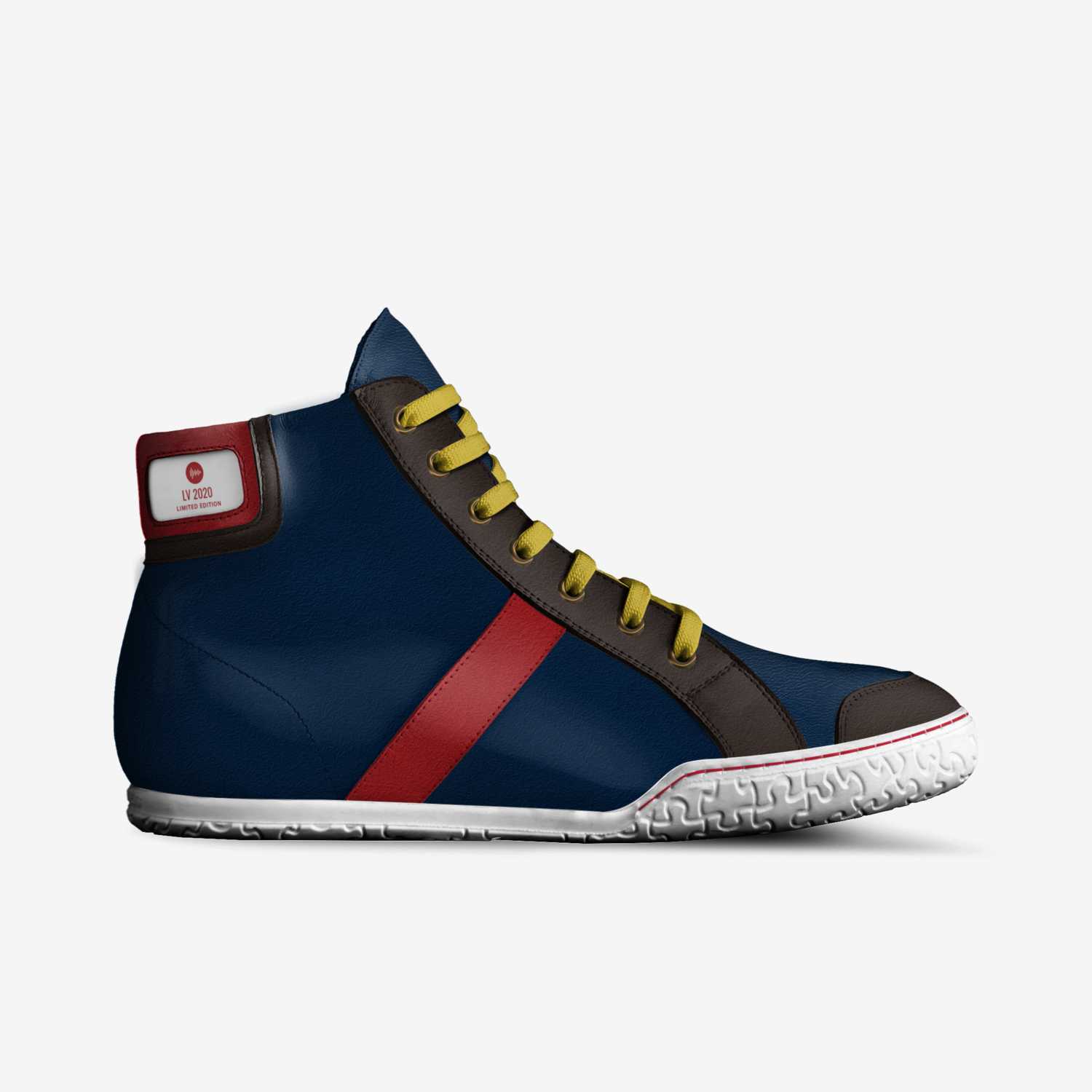 LV 2020 custom made in Italy shoes by Tiffany Scrivens | Side view