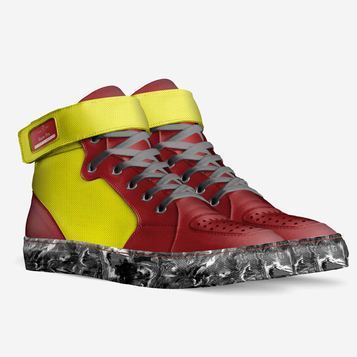 snow fox custom made in Italy shoes by Aiden Chavez | Double view